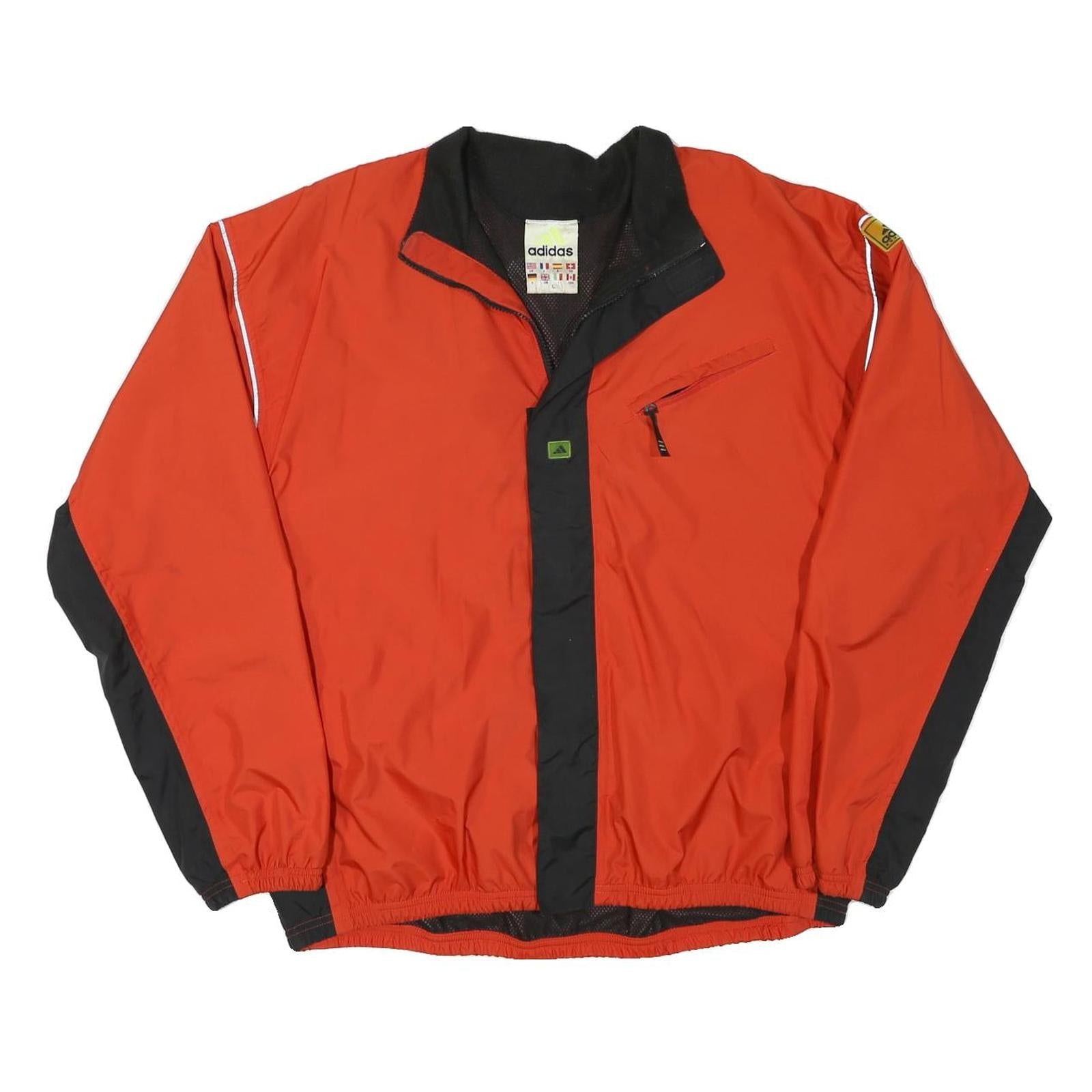 ADIDAS Mens Red & Black Equipment Track Jacket L Polyester Blend Zip Refurbished - N/A refurbished available on Cerqular