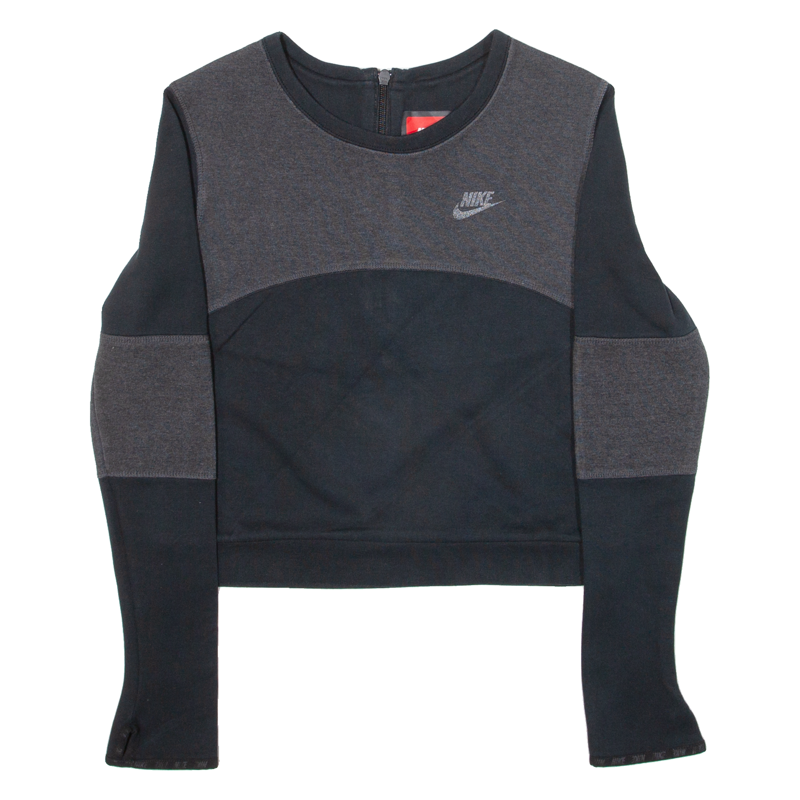NIKE Cropped Womens Sweatshirt Black M Refurbished - N/A refurbished available on Cerqular