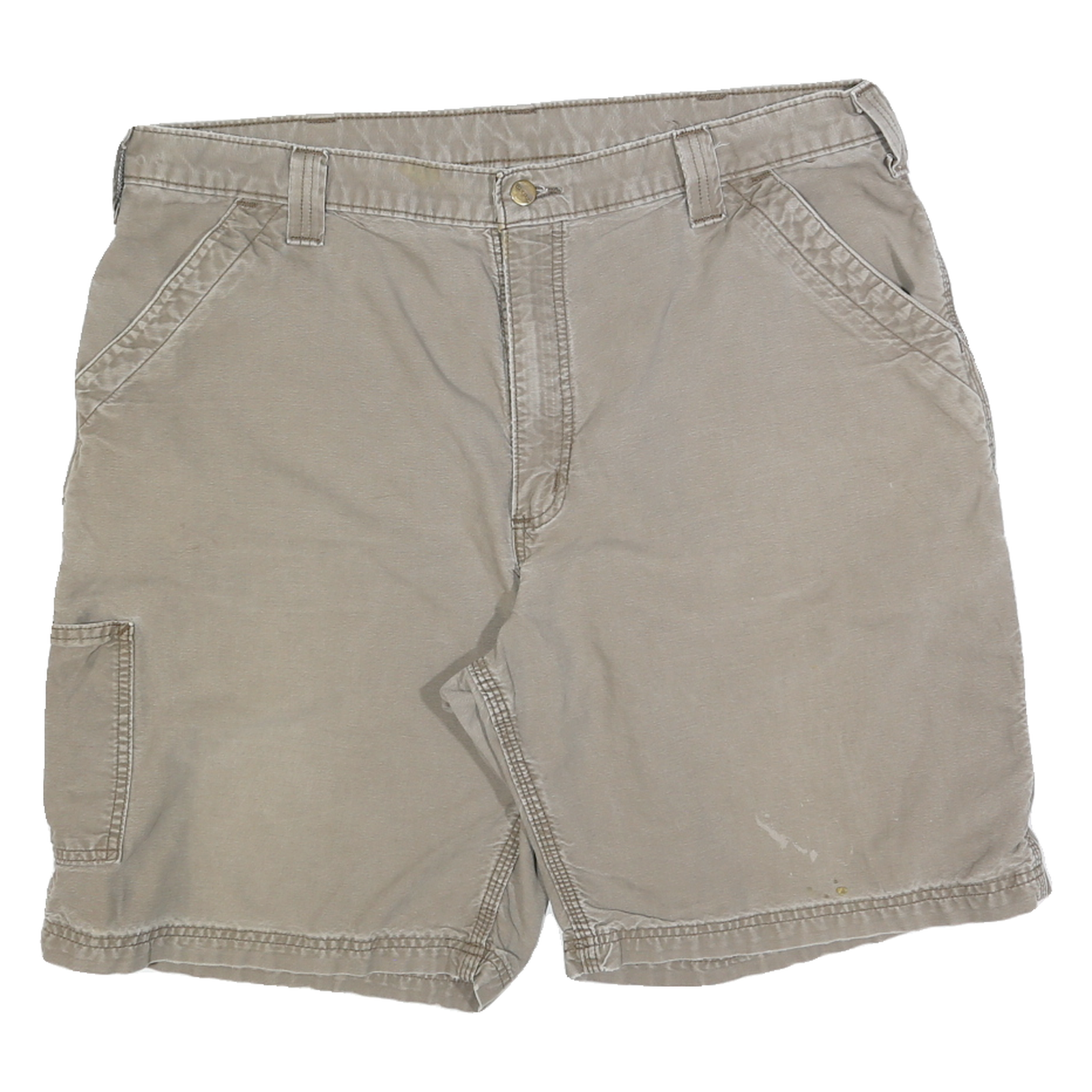 CARHARTT Mens Shorts Beige Casual 2XL W40 Cotton Blend Durable Workwear Refurbished - N/A refurbished available on Cerqular