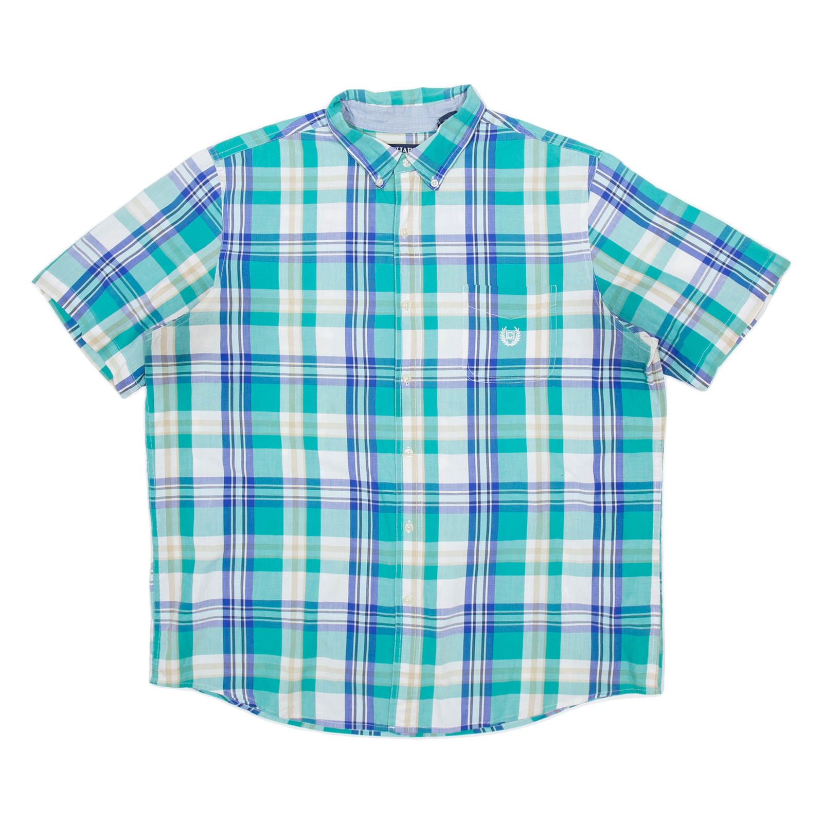 CHAPS Mens Shirt Blue Check XL Refurbished - N/A refurbished available on Cerqular