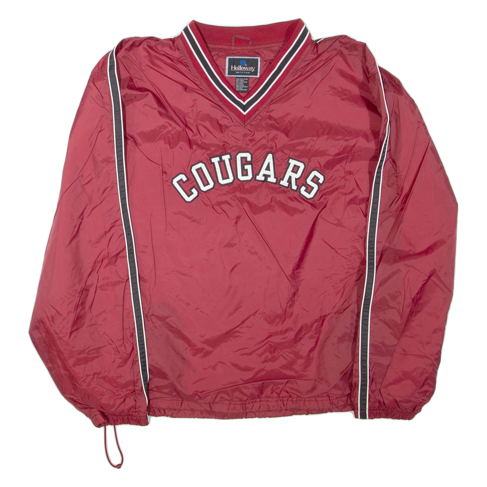 HOLLOWAY Cougars Mens Pullover Jacket Red Nylon 2XL Refurbished - N/A refurbished available on Cerqular
