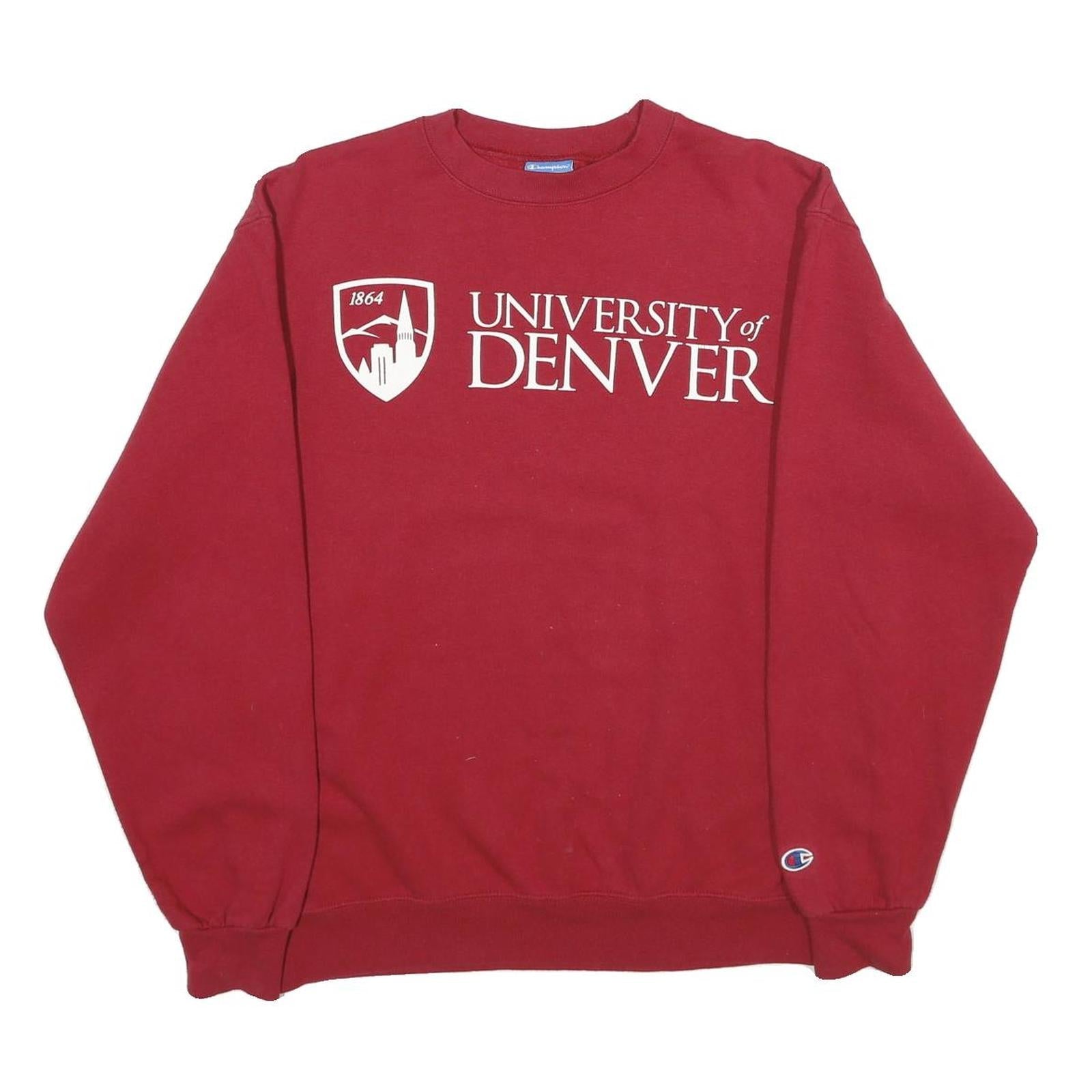 Buy CHAMPION Mens Red University Of Denver Crew Neck M Cotton Blend Comfortable Refurbished - $29.89 CHAMPION Mens Red University Of Denver Crew Neck M Cotton Blend Comfortable Refurbished - N/A refurbished available on Cerqular