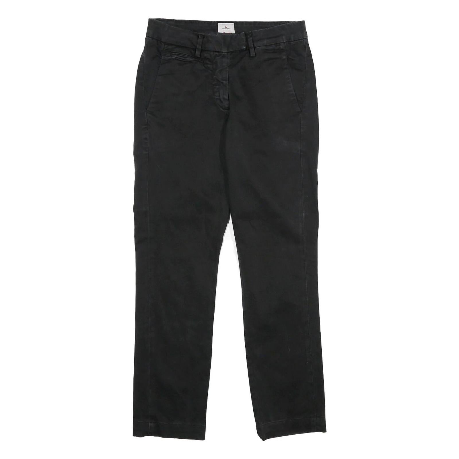 PEUTEREY Womens Cotton Blend Black Regular Fit Straight Trousers W26 L27 Refurbished - N/A refurbished available on Cerqular