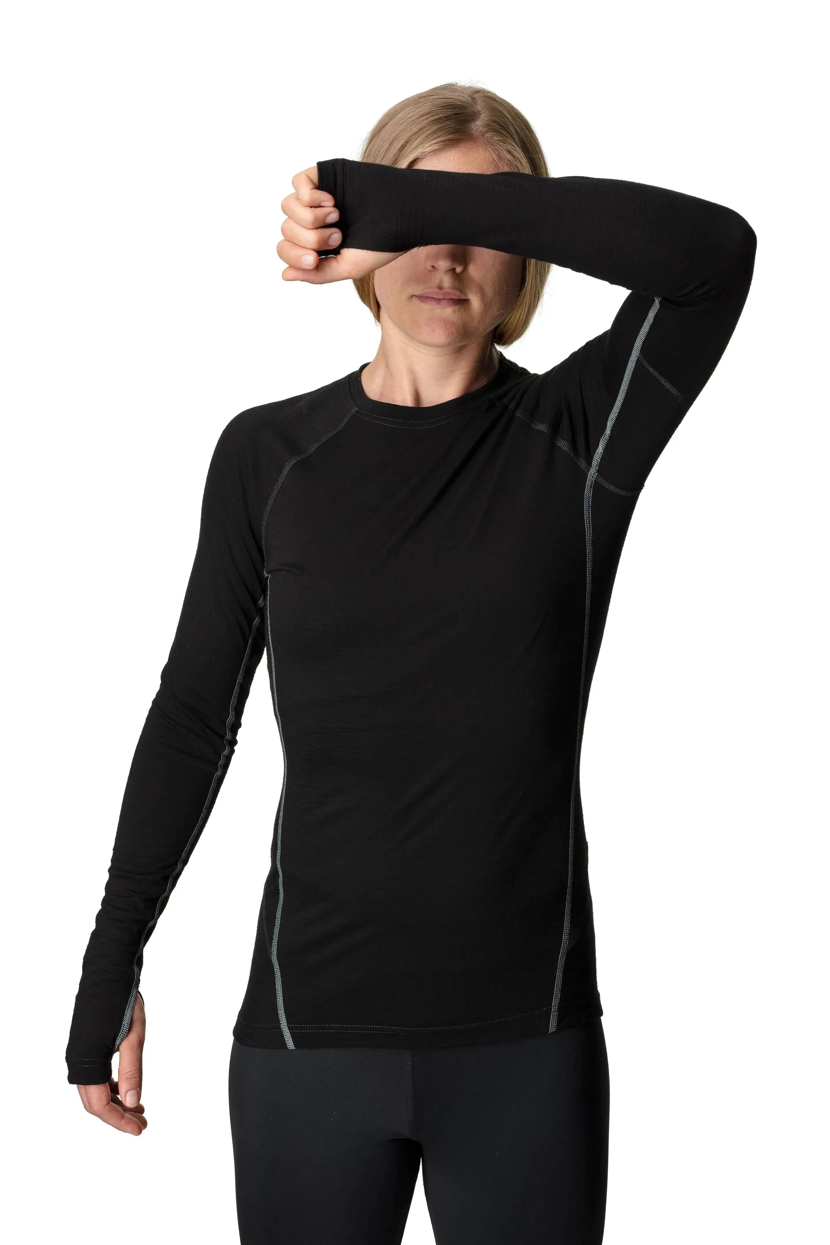 W's DeSoli Crew | Color: true black | Size: M Refurbished - Houdini Sportswear refurbished available on Cerqular