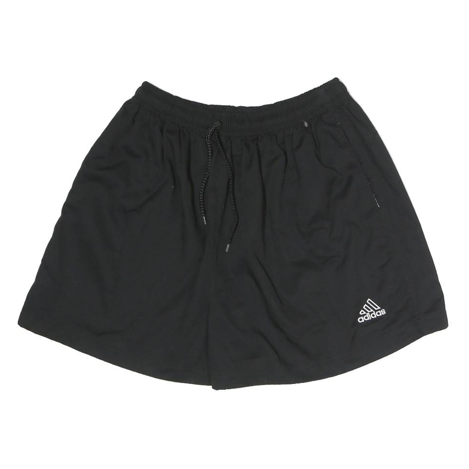 ADIDAS Mens Black Sports Shorts M W28 Polyester Drawstring Casual Athletic Refurbished - N/A refurbished available on Cerqular