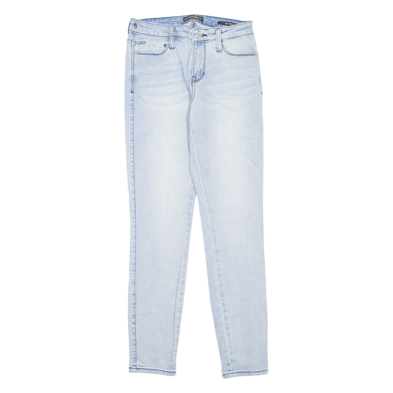 GUESS Sexy Curve Womens Jeans Blue Slim Skinny Stone Wash W26 L29 Refurbished - N/A refurbished available on Cerqular
