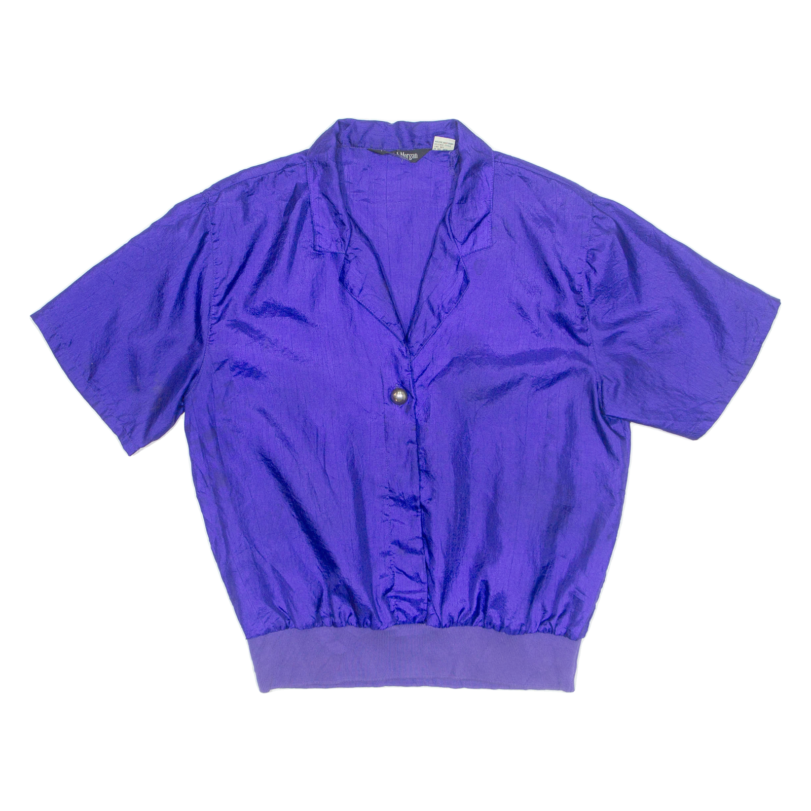 ASHLEIGH MORGAN Shirt Style Womens Blouse Blue Collared M Refurbished - N/A refurbished available on Cerqular