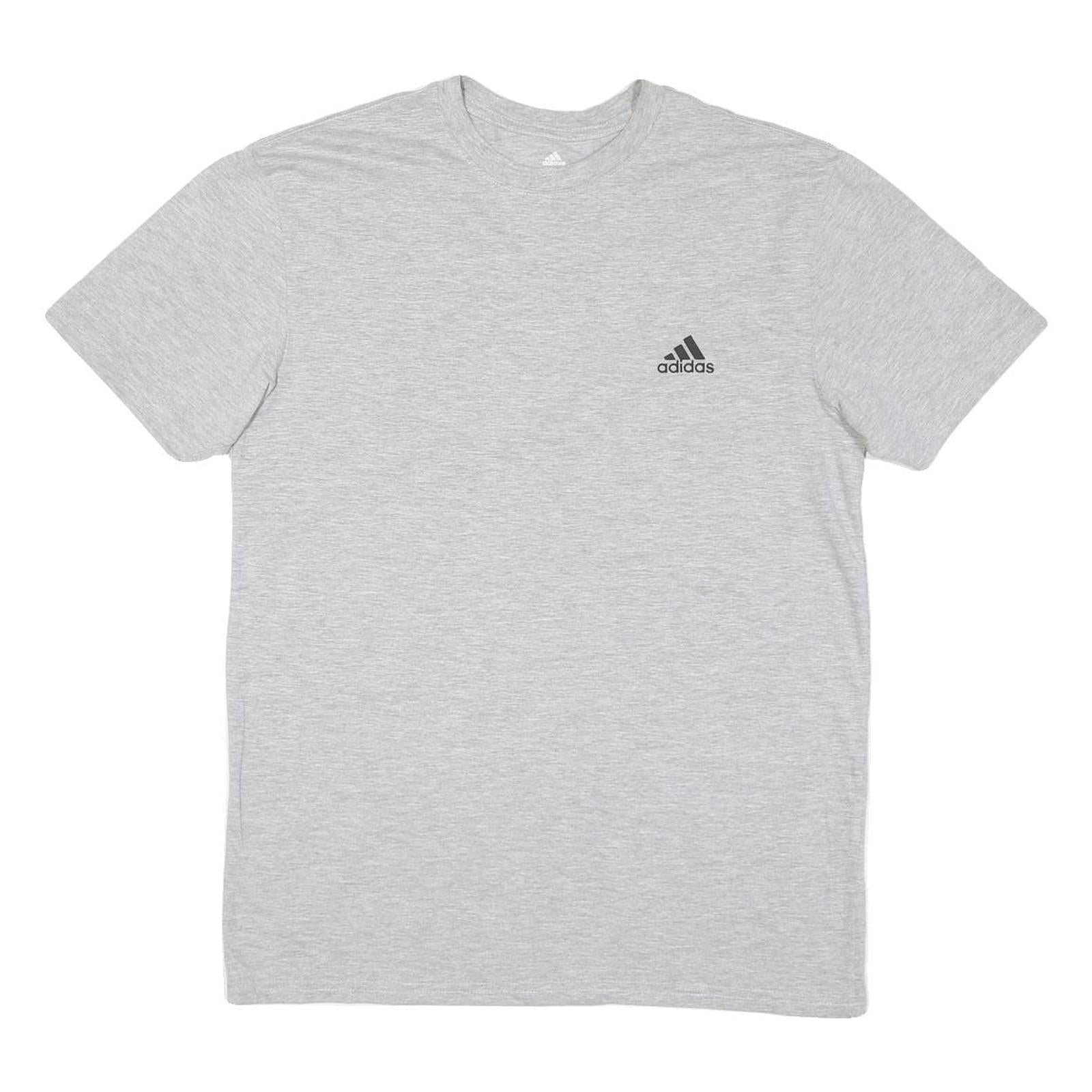 ADIDAS Mens Grey Athletic T-Shirt M Short Sleeve Crew Neck Cotton Blend Refurbished - N/A refurbished available on Cerqular