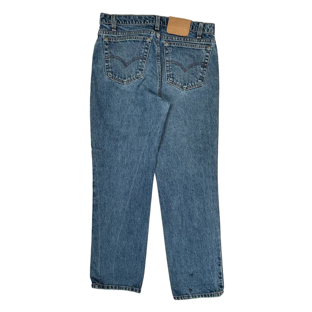 Levis Jeans - 32W 27L Blue Denim Refurbished - Thrifted (note: this is a term often used to describe second- refurbished available on Cerqular