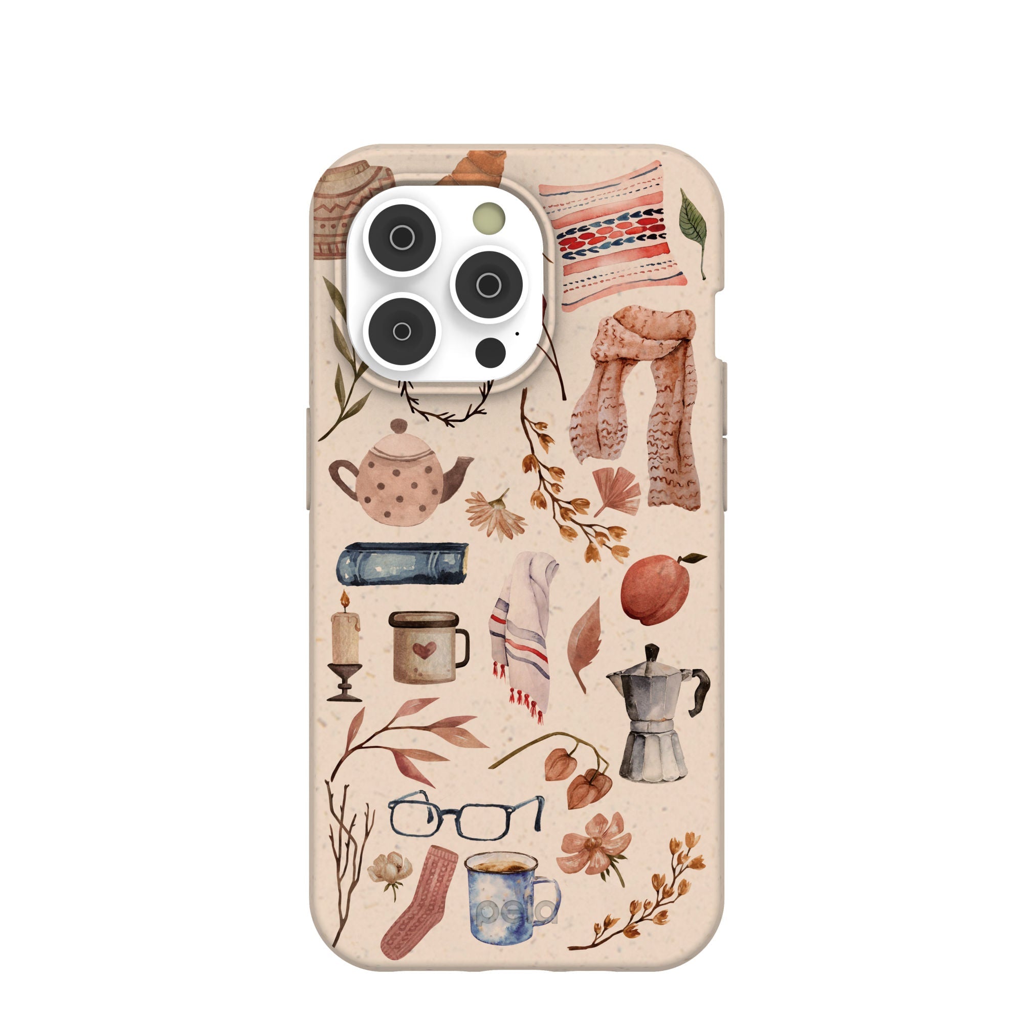 Seashell Creature Comforts iPhone 14 Pro Case Refurbished - Pela Case refurbished available on Cerqular