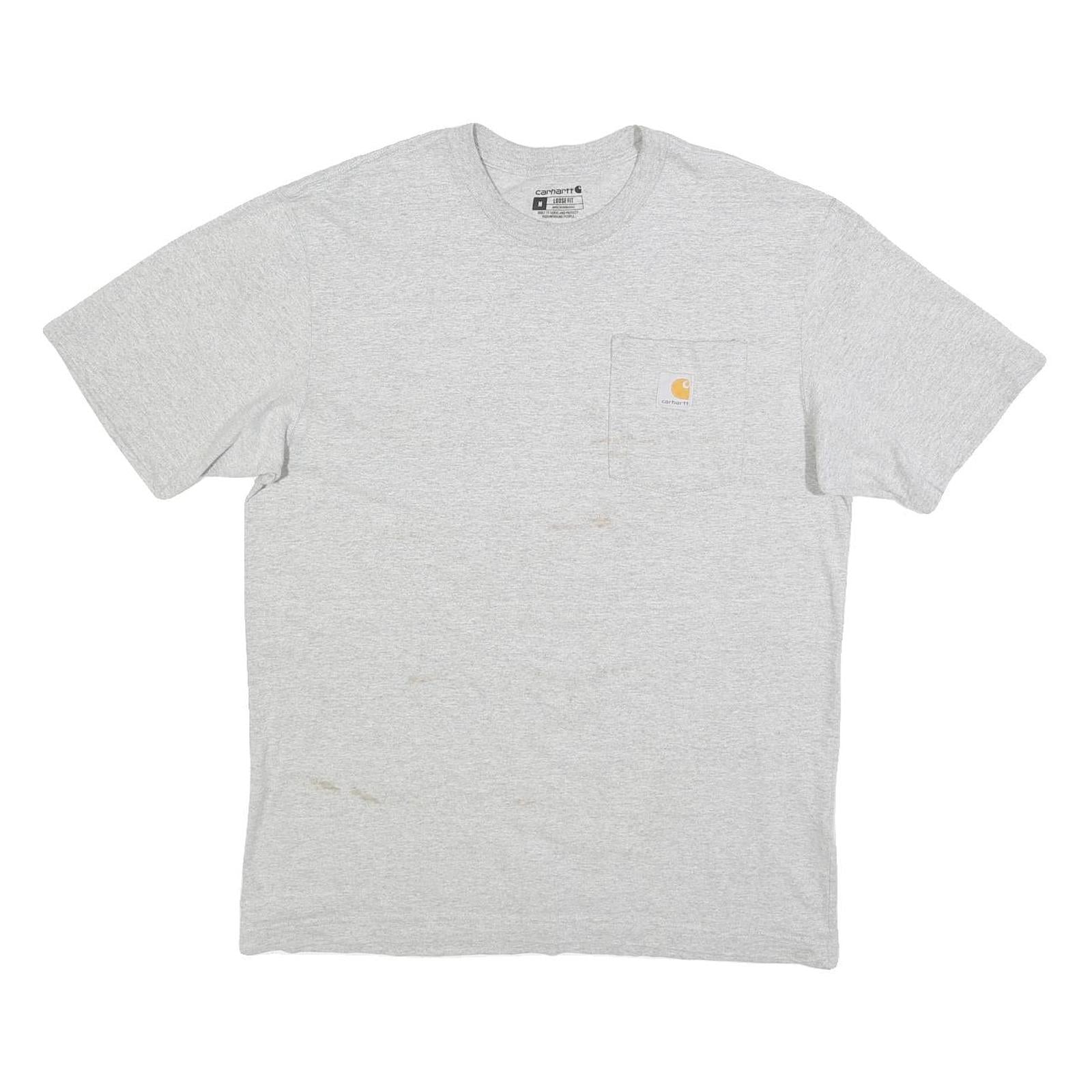 CARHARTT Mens Grey Pocket T-Shirt M Short Sleeve Crew Neck Workwear Casual Refurbished - N/A refurbished available on Cerqular