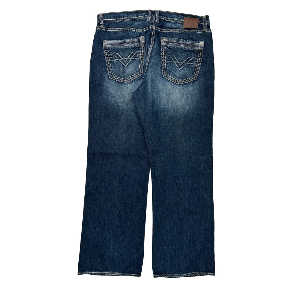Bke Jeans - 36W 32L Dark Wash Denim Refurbished - Thrifted (note: this is a term often used to describe second- refurbished available on Cerqular
