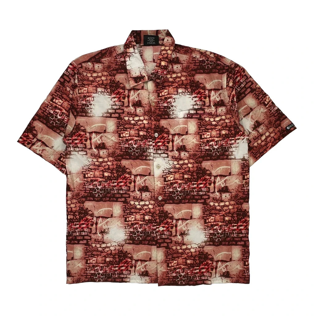 Southpole Graphic Short Sleeve Shirt - Large Multicoloured Polyester Refurbished - Thrifted (note: this is a term often used to describe second- refurbished available on Cerqular