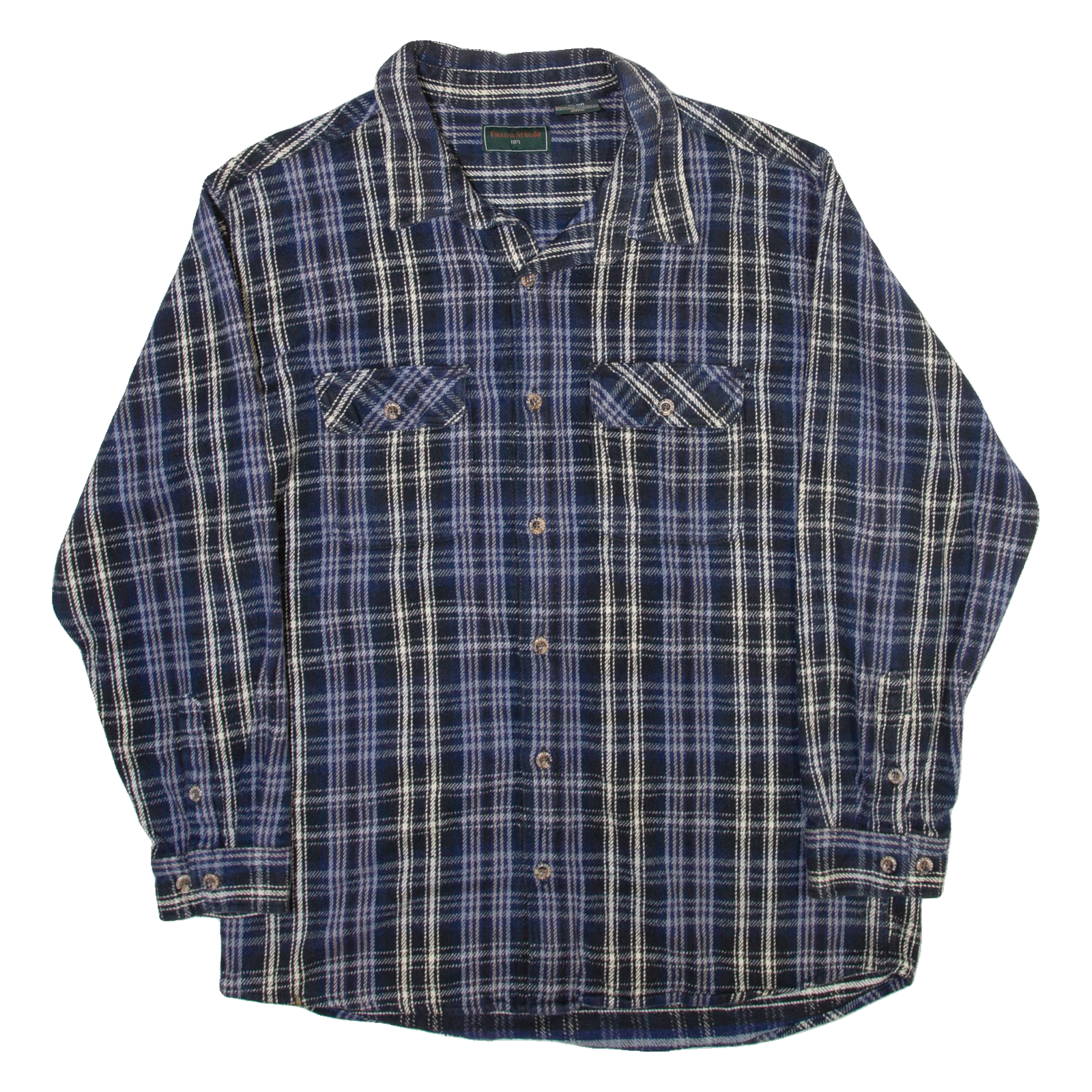 FIELD & STREAM Mens Shirt Blue Check Long Sleeve XL Refurbished - N/A refurbished available on Cerqular