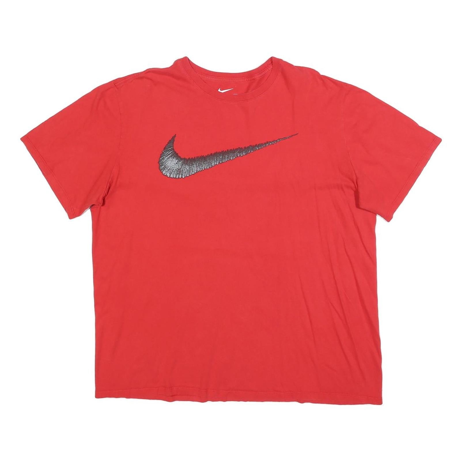 NIKE Mens Red Graphic T-Shirt 2XL Short Sleeve Crew Neck Casual Sportswear Refurbished - N/A refurbished available on Cerqular