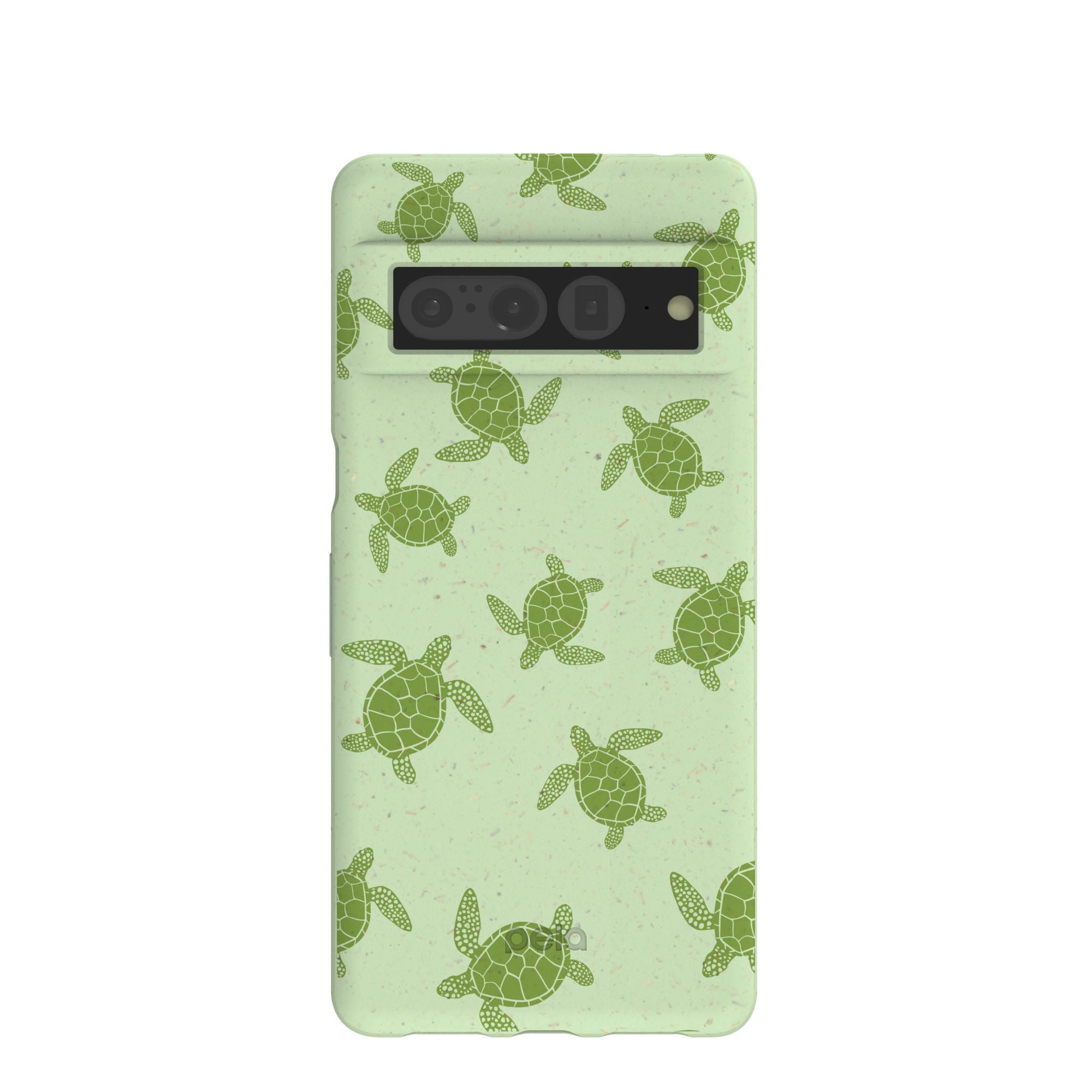 Sage Green Tiny Turtles Google Pixel 7 Pro Case Refurbished - Pela Case refurbished available on Cerqular