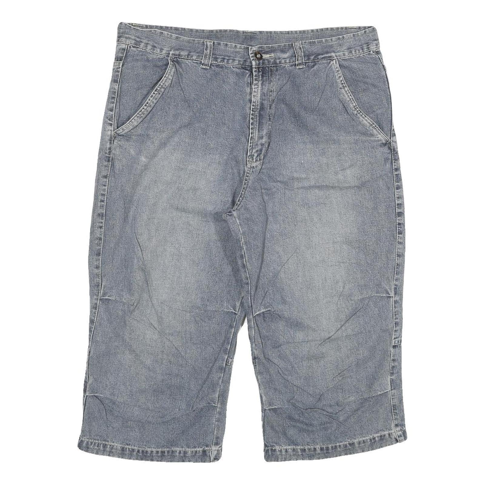 Mens Grey Denim Casual Cotton Blend Shorts 2XL W36 Comfortable Fit Refurbished - N/A refurbished available on Cerqular