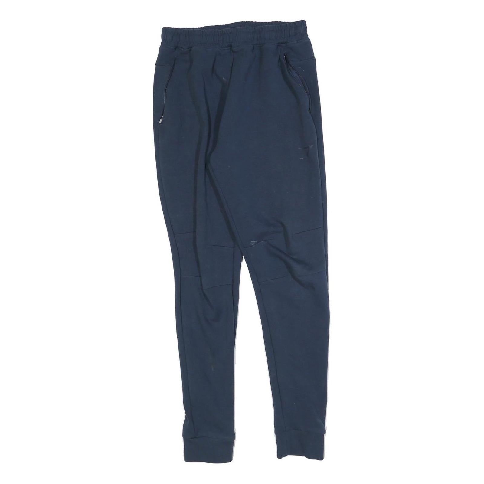 GYMSHARK Mens Joggers Navy Blue XS W26 L28 Slim Tapered Cotton Blend Comfortable Refurbished - N/A refurbished available on Cerqular
