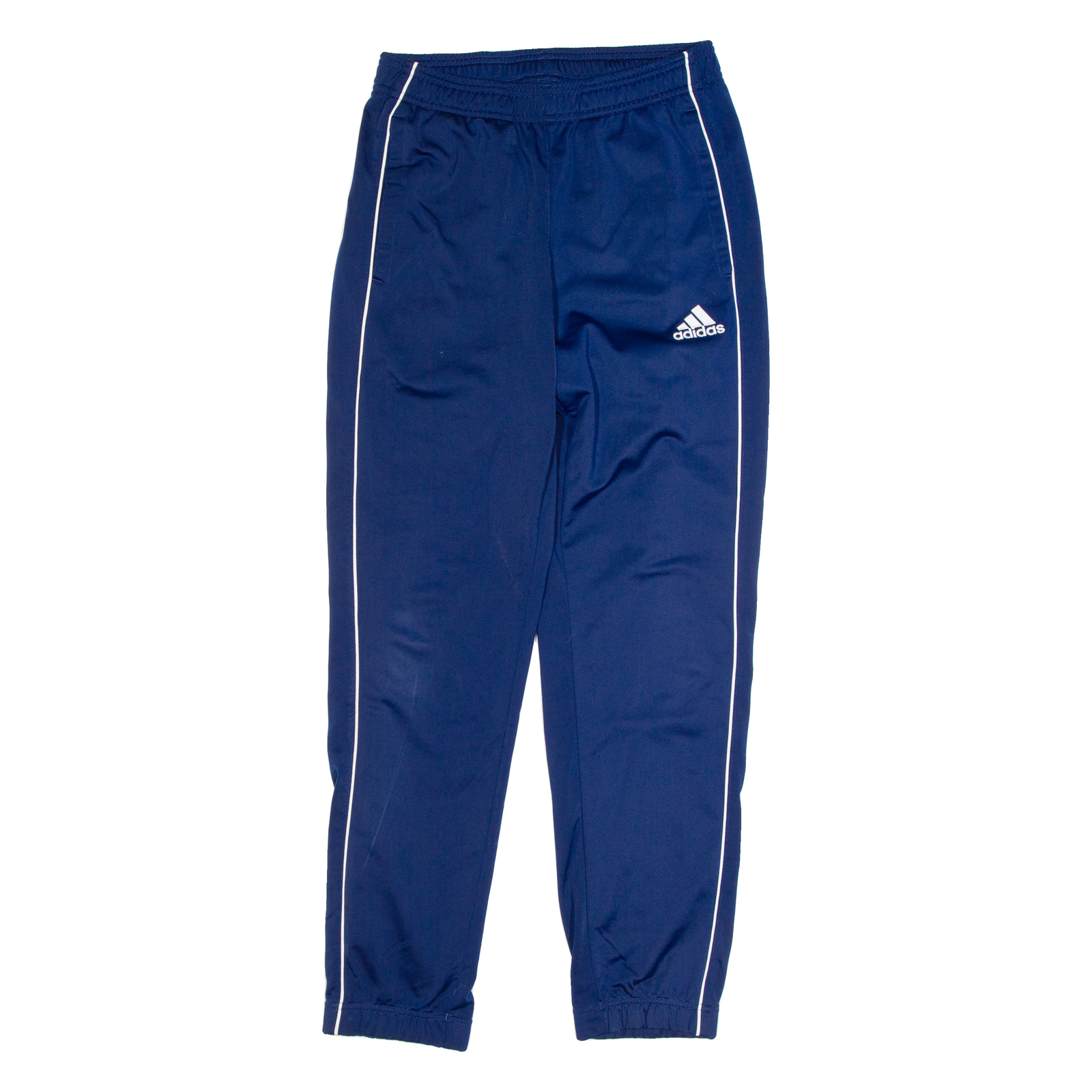 ADIDAS Mens Track Pants Blue Tapered S W28 L30 Refurbished - N/A refurbished available on Cerqular