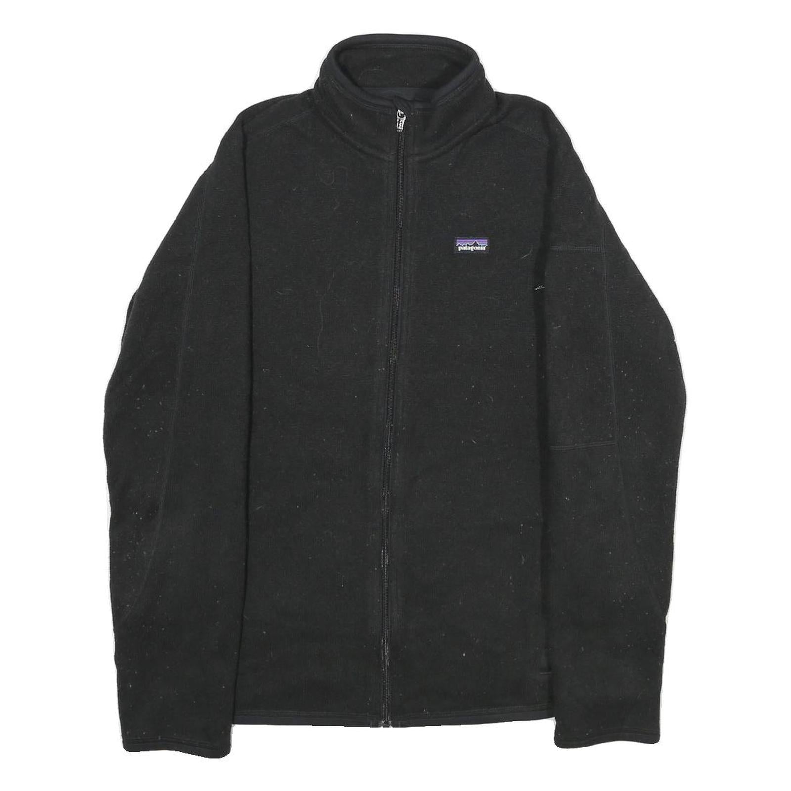 PATAGONIA Womens Black Fleece Jacket L Polyester Zip Outdoor Casual Warm Refurbished - N/A refurbished available on Cerqular