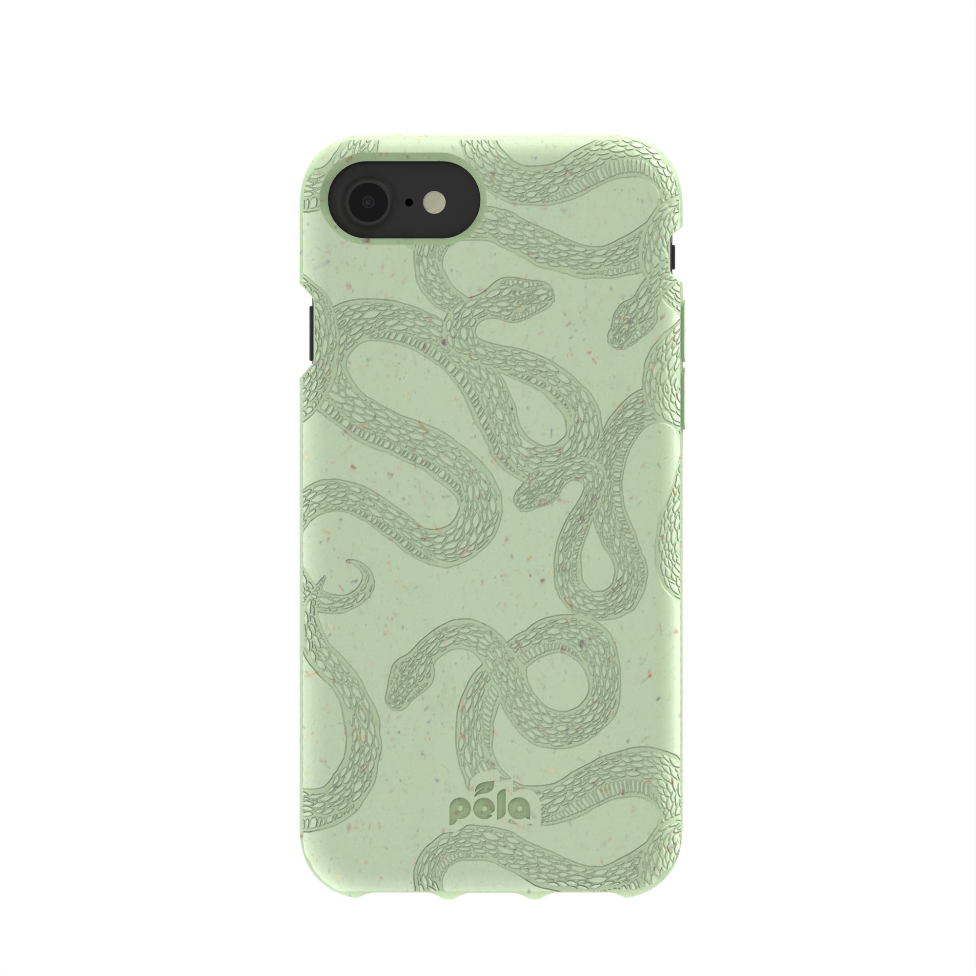 Sage Green Snaky iPhone 6/6s/7/8/SE Case Refurbished - Pela Case refurbished available on Cerqular