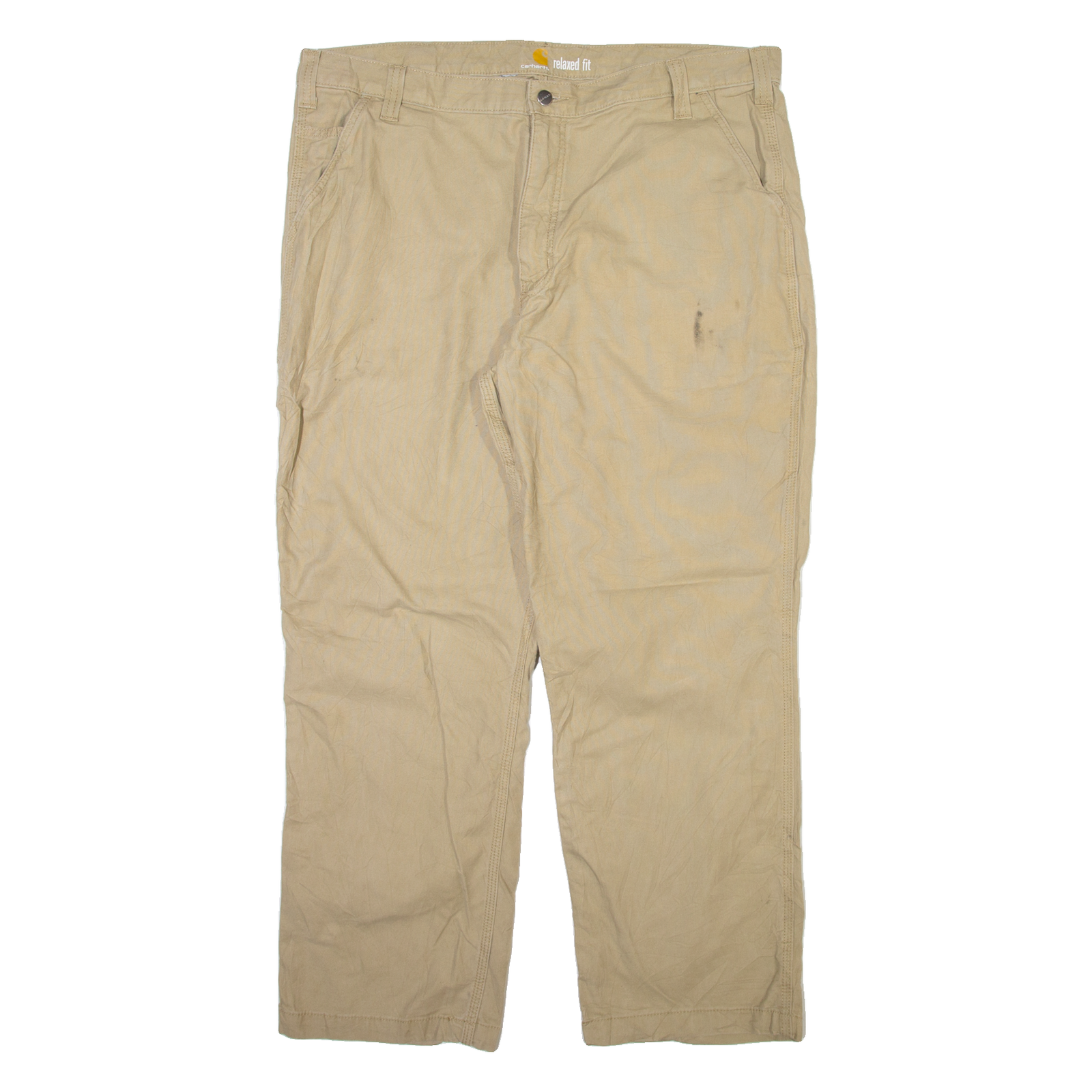 CARHARTT Mens Trousers Beige Relaxed Straight W42 L30 Refurbished - N/A refurbished available on Cerqular