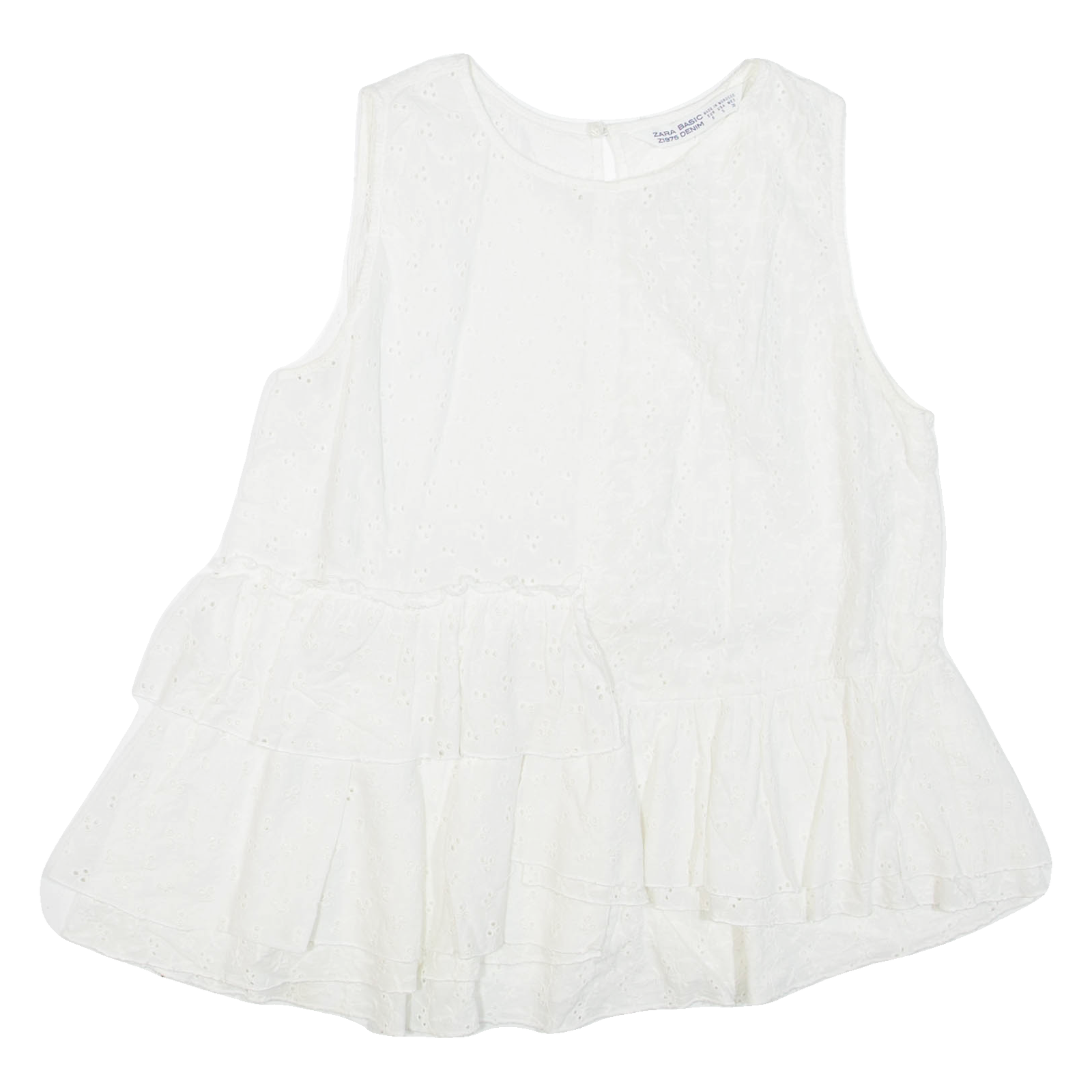 ZARA Womens Top White Sleeveless S Refurbished - N/A refurbished available on Cerqular