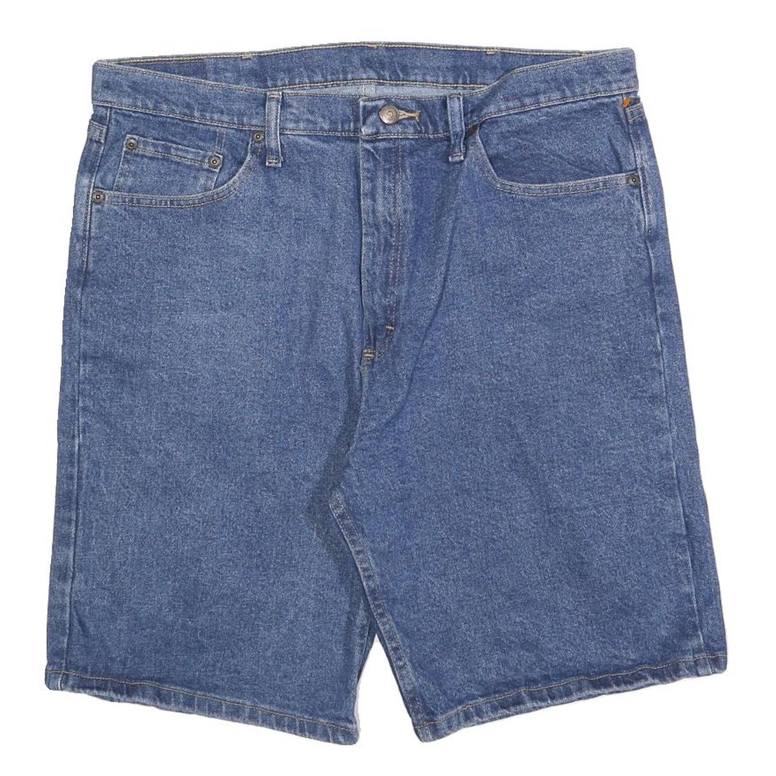WRANGLER Mens Shorts Blue Denim Casual L W36 Cotton Blend Classic Fit Refurbished - N/A refurbished available on Cerqular