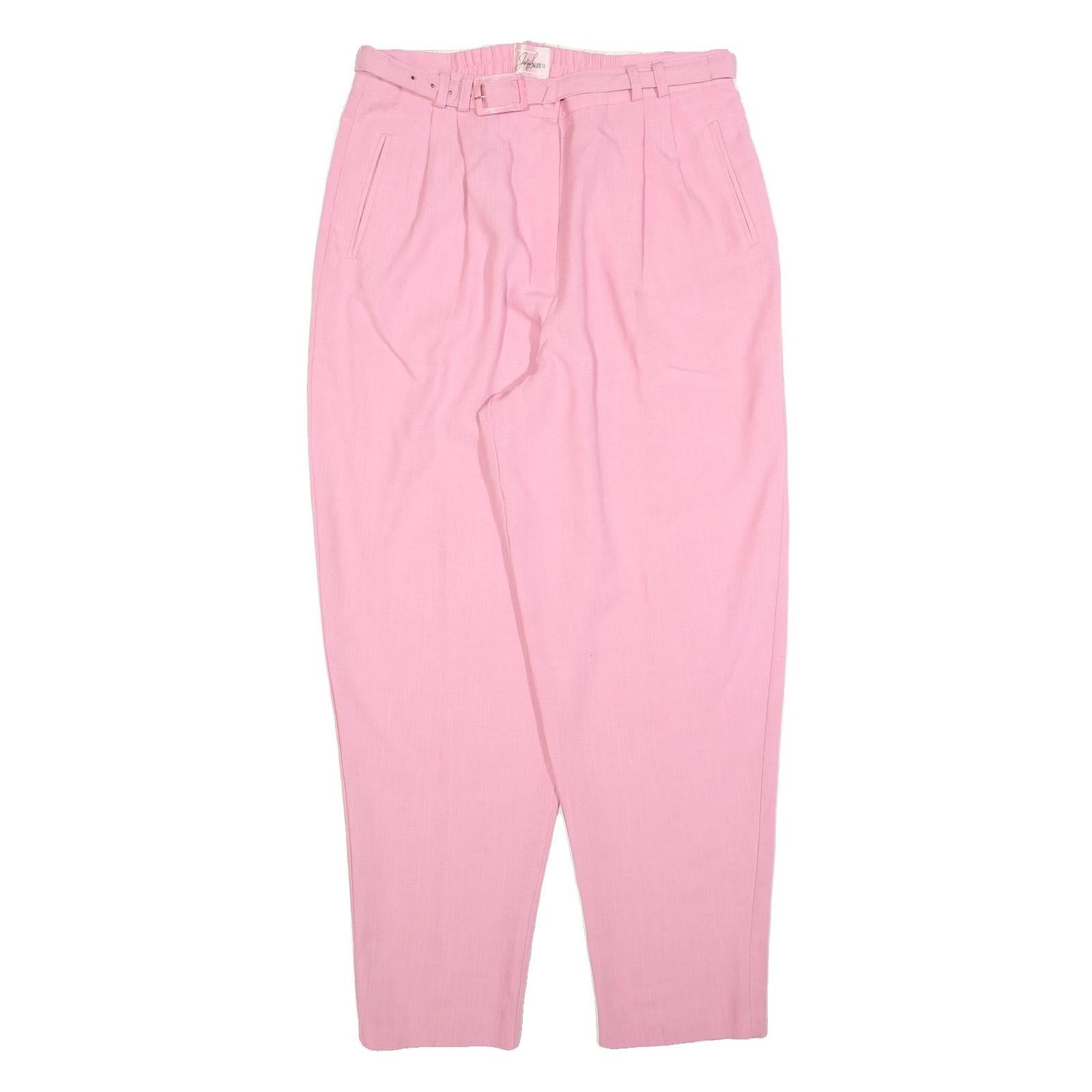 JACLYN SMITH Womens Polyester Blend Pink Relaxed Tapered Trousers W30 L30 Refurbished - N/A refurbished available on Cerqular