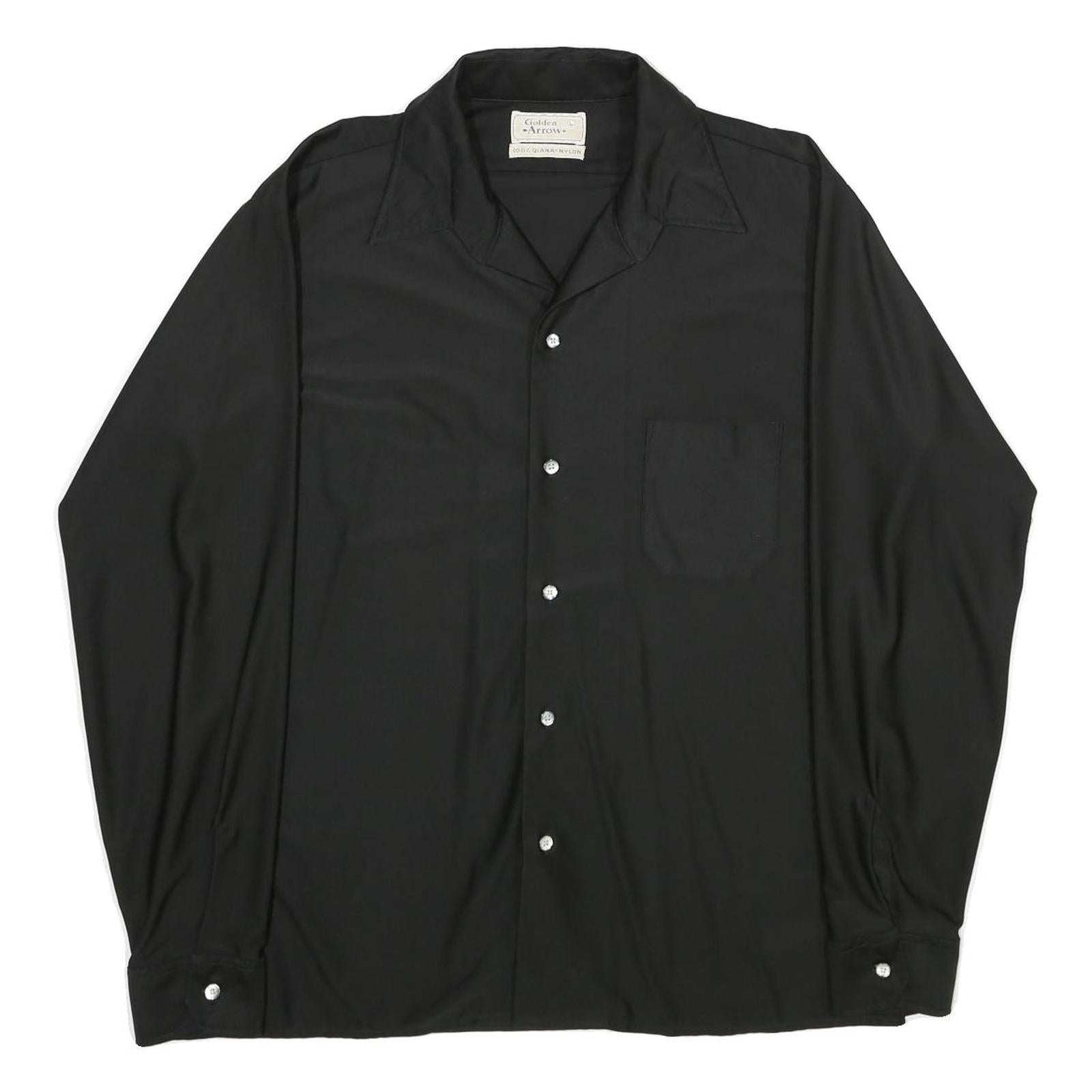 Buy GOLDEN ARROW Mens Black Nylon Shirt L Long Sleeve Button Front Casual Refurbished - $19.49 GOLDEN ARROW Mens Black Nylon Shirt L Long Sleeve Button Front Casual Refurbished - N/A refurbished available on Cerqular