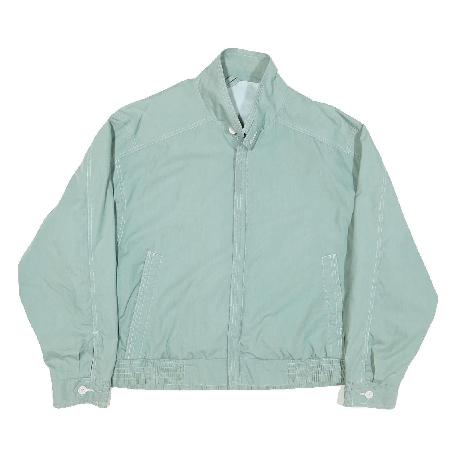SIERRA Mens Green Cotton Blend Zip Jacket L Casual Lightweight Classic Fit Refurbished - N/A refurbished available on Cerqular