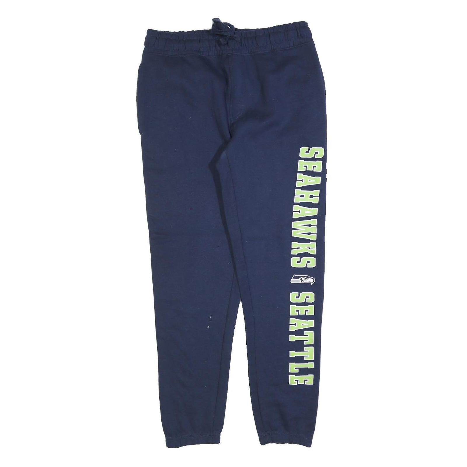 NFL Mens Joggers Navy Blue Seattle Seahawks M W32 L31 Drawstring Athletic Refurbished - N/A refurbished available on Cerqular