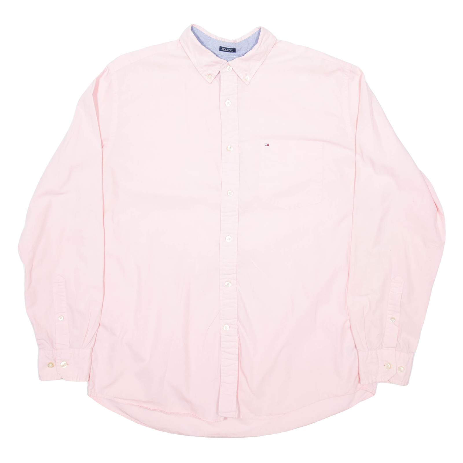 TOMMY HILFIGER Mens Plain Shirt Pink Long Sleeve L Refurbished - N/A refurbished available on Cerqular