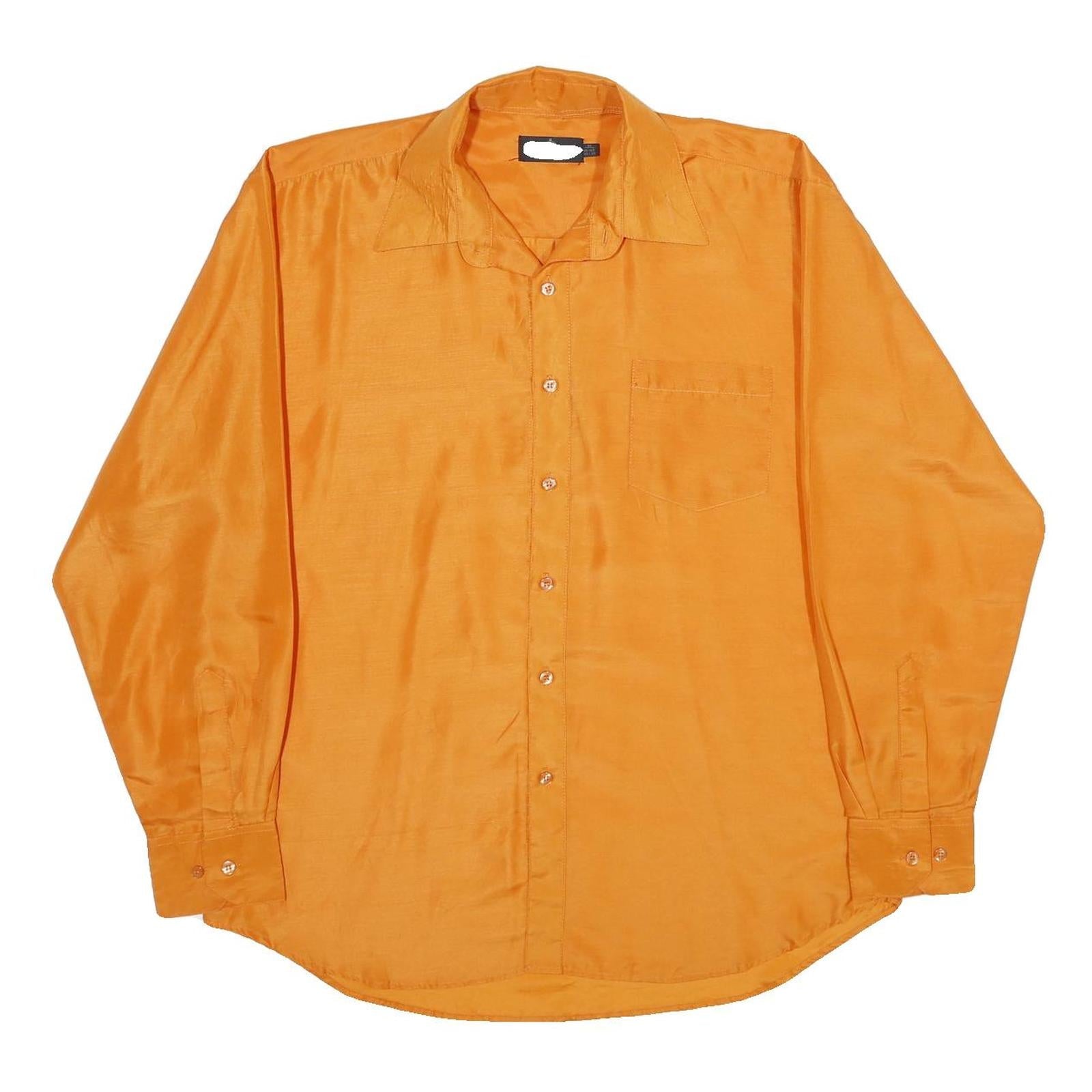 VITTORINO Mens Orange Shirt Long Sleeve Button M Casual Workwear Refurbished - N/A refurbished available on Cerqular