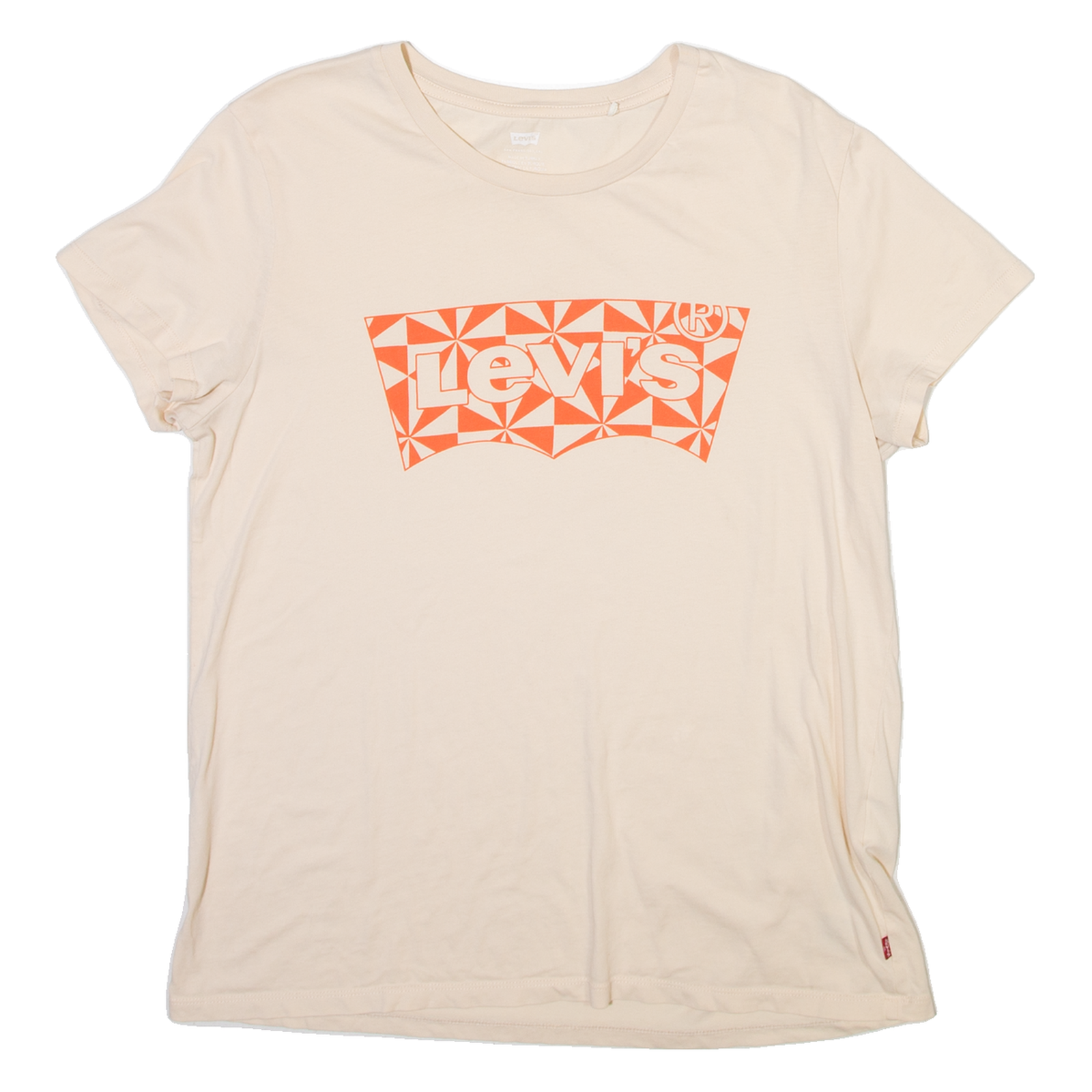 LEVI'S Womens T-Shirt Cream L Refurbished - N/A refurbished available on Cerqular
