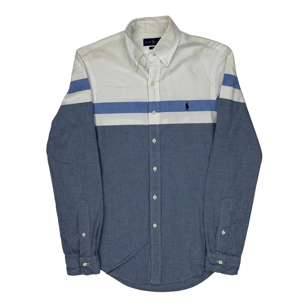 Buy Ralph Lauren Slim Fit Shirt - Small Blue Cotton Refurbished - $38.85 Ralph Lauren Slim Fit Shirt - Small Blue Cotton Refurbished - Thrifted (note: this is a term often used to describe second- refurbished available on Cerqular