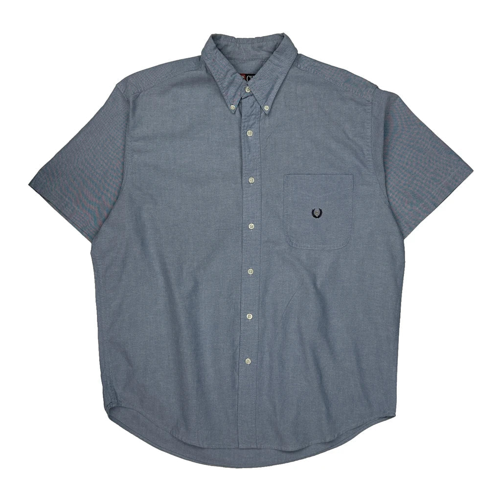 Chaps Ralph Lauren Short Sleeve Shirt - Large Blue Cotton Refurbished - Thrifted (note: this is a term often used to describe second- refurbished available on Cerqular