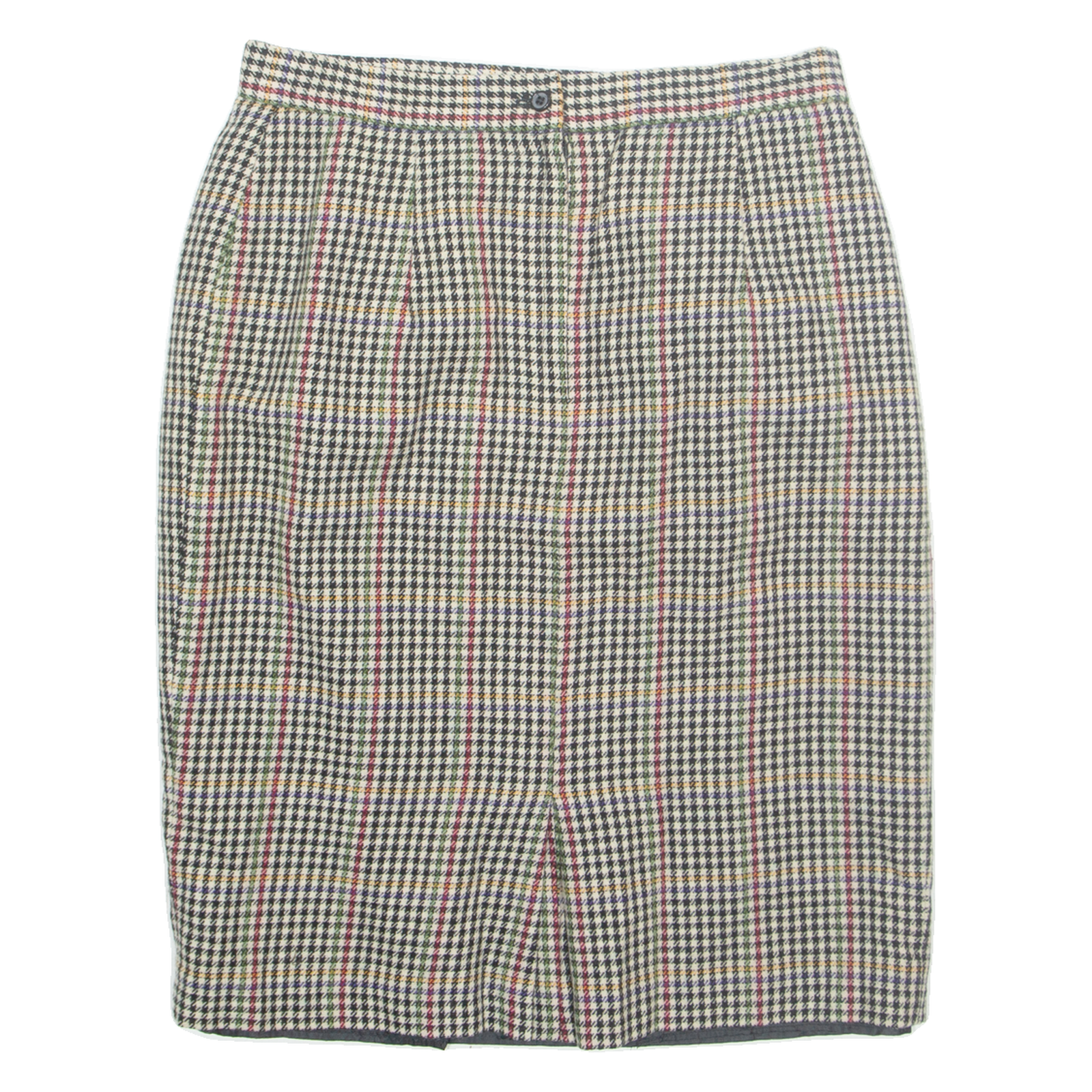 DAVID.N Womens Pencil Skirt Brown Midi Wool Check M Refurbished - N/A refurbished available on Cerqular