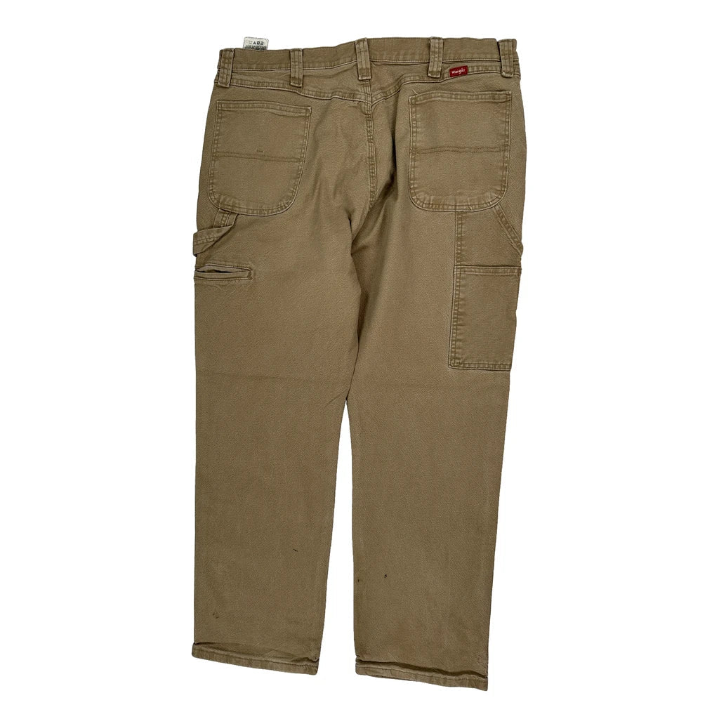 Buy Wrangler Carpenter Trousers - 37W 32L Beige Cotton Refurbished - $40.19 Wrangler Carpenter Trousers - 37W 32L Beige Cotton Refurbished - Thrifted (note: this is a term often used to describe second- refurbished available on Cerqular