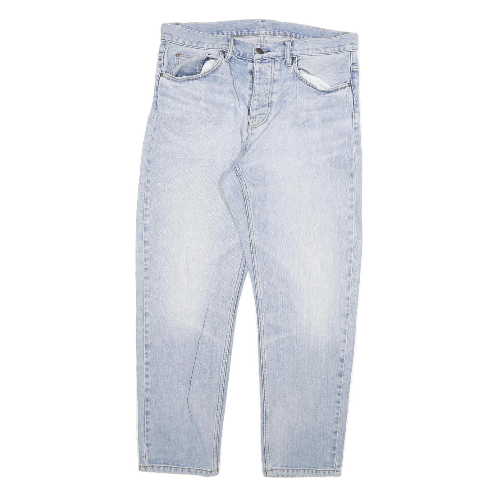 CARHARTT Mens Jeans Light Blue Relaxed Straight Denim Medium W33 L29 Classic Refurbished - N/A refurbished available on Cerqular