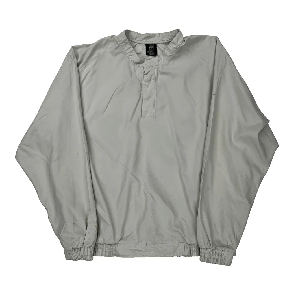 Nike Golf Windbreaker - Large Grey Polyester Refurbished - Thrifted (note: this is a term often used to describe second- refurbished available on Cerqular