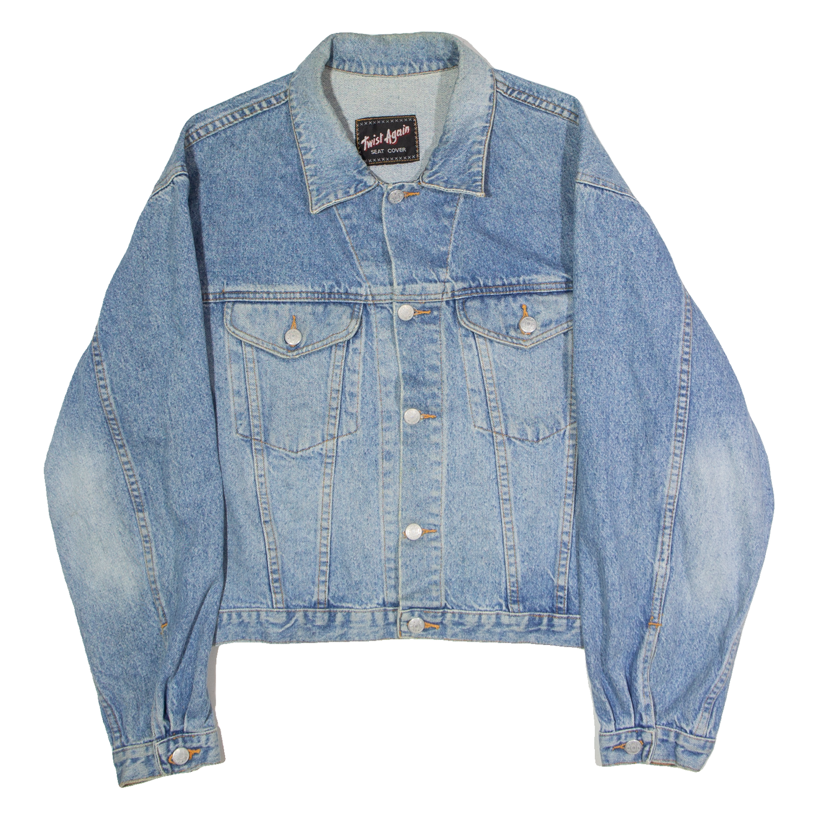 TWIST AGAIN Womens Denim Jacket Blue 90s L Refurbished - N/A refurbished available on Cerqular