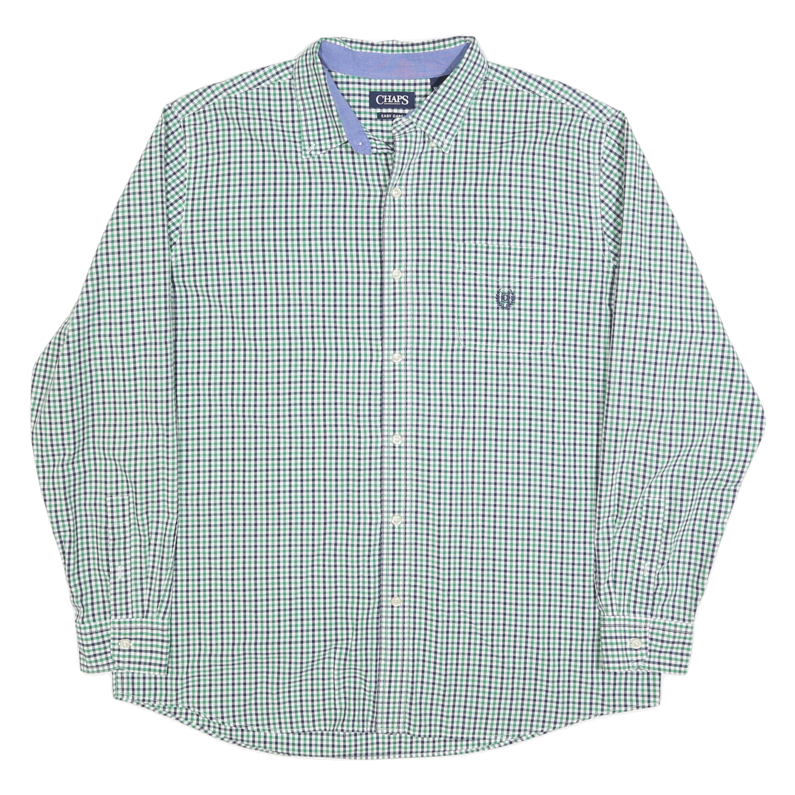 Buy CHAPS Mens Green & Blue Checked Shirt XL Casual Cotton Blend Long Sleeve Refurbished - $29.89 CHAPS Mens Green & Blue Checked Shirt XL Casual Cotton Blend Long Sleeve Refurbished - N/A refurbished available on Cerqular
