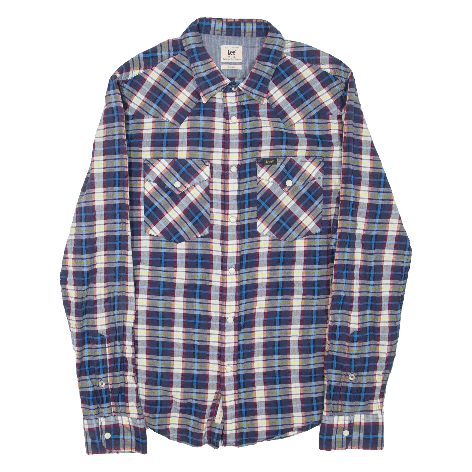 LEE Mens Shirt Blue Check Long Sleeve S Refurbished - N/A refurbished available on Cerqular