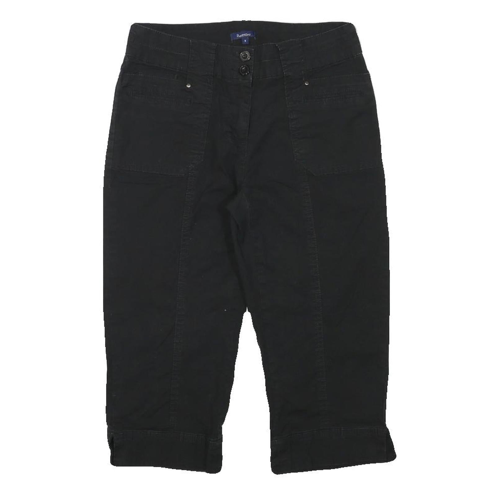 REITMANS Womens Black Casual Cotton Blend Shorts M W28 Pockets Refurbished - N/A refurbished available on Cerqular