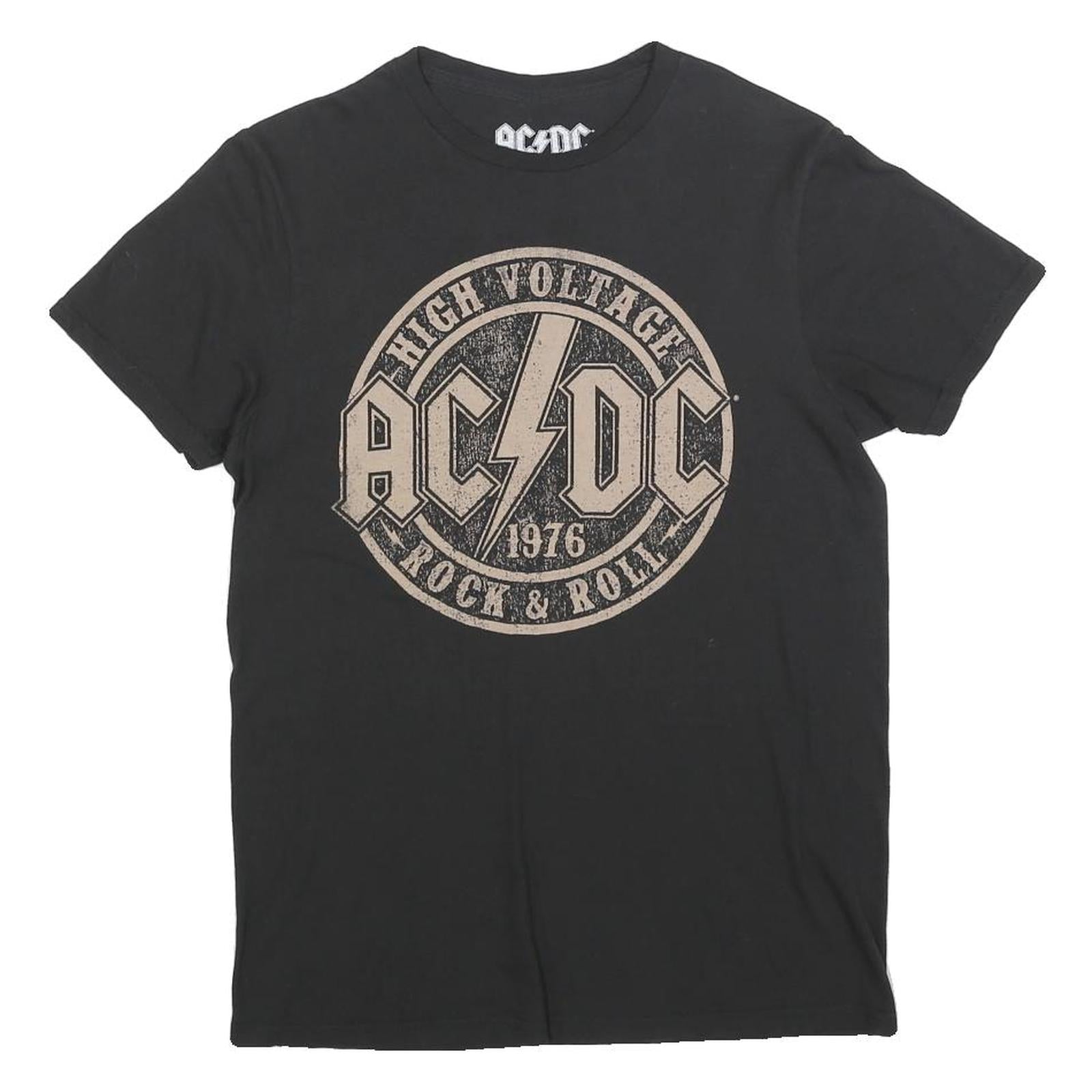 ACDC Mens Black High Voltage Rock & Roll Graphic T-Shirt S Short Sleeve Crew Refurbished - N/A refurbished available on Cerqular
