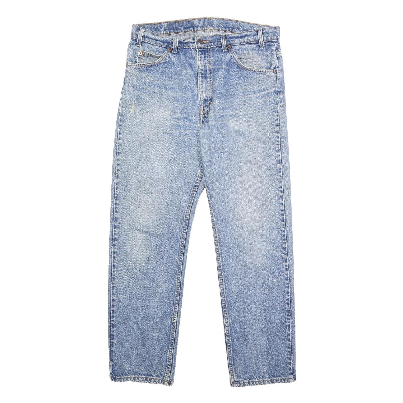LEVI'S 505 Mens Jeans Blue Regular Straight Denim Medium W34 L30 Classic Casual Refurbished - N/A refurbished available on Cerqular