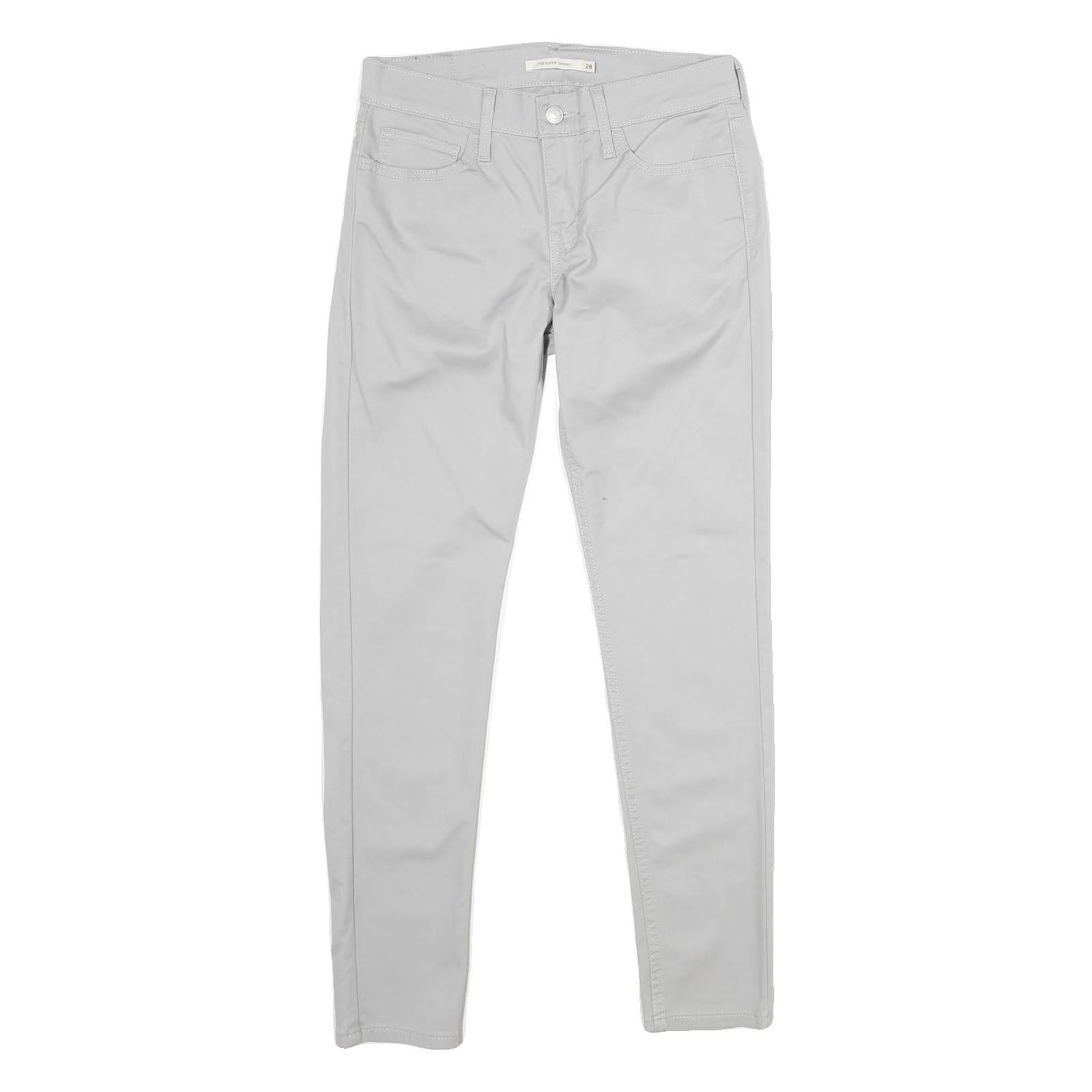 LEVI'S Womens Slim Fit White Cotton Blend Slim Leg Trousers W28 L30 Casual Wear Refurbished - N/A refurbished available on Cerqular