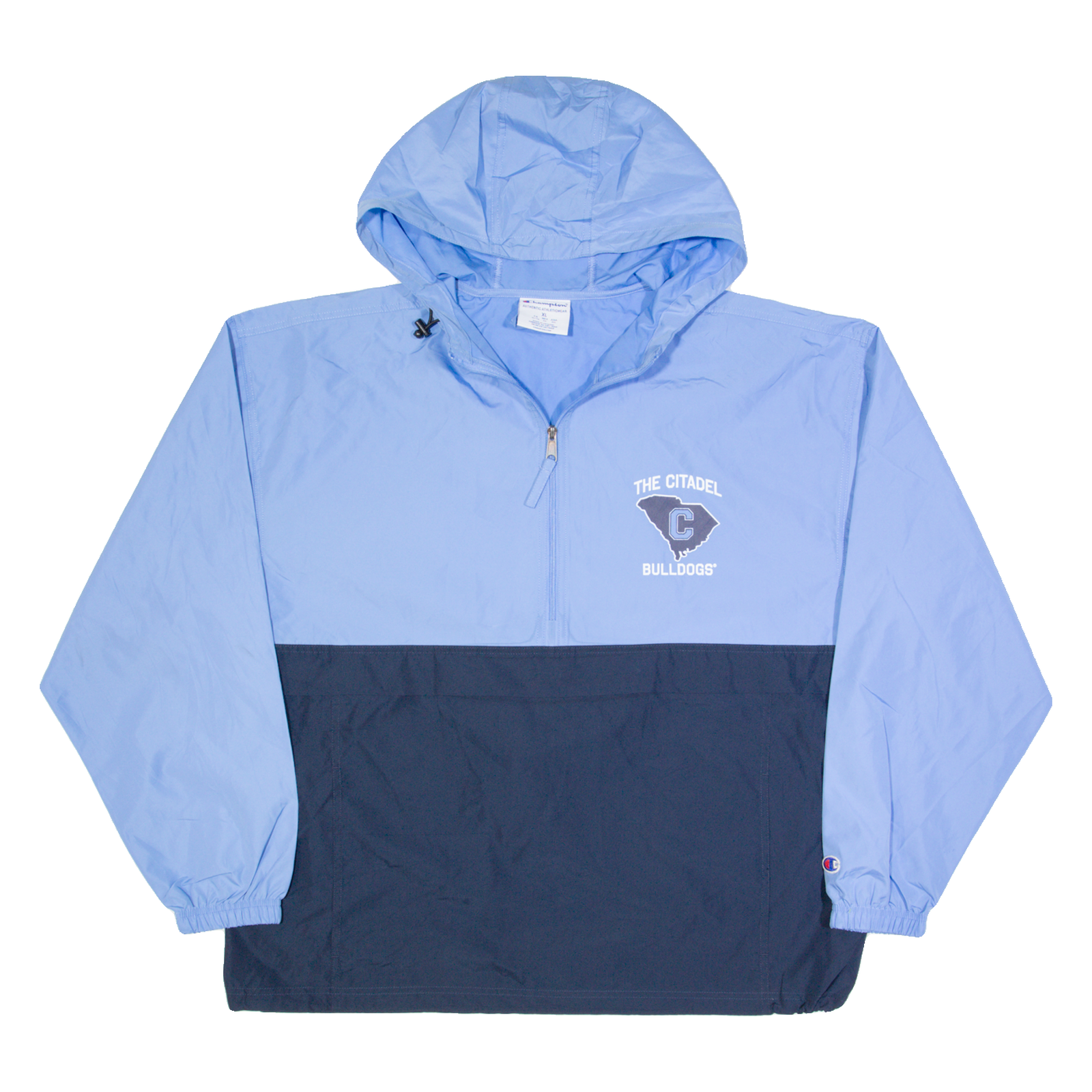 CHAMPION The Citadel Bulldogs Mens Anorak Jacket Blue USA Hooded XL Refurbished - N/A refurbished available on Cerqular