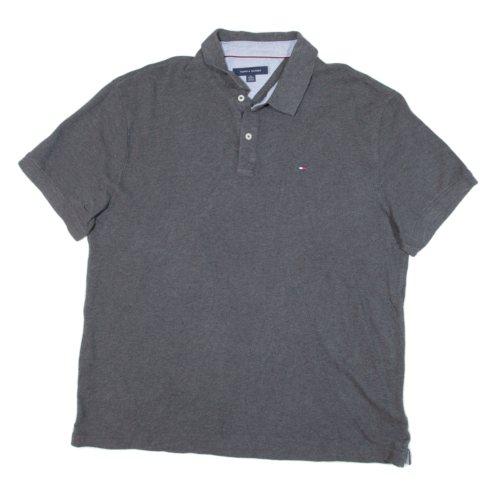 TOMMY HILFIGER Mens Polo Shirt Grey XL Refurbished - N/A refurbished available on Cerqular
